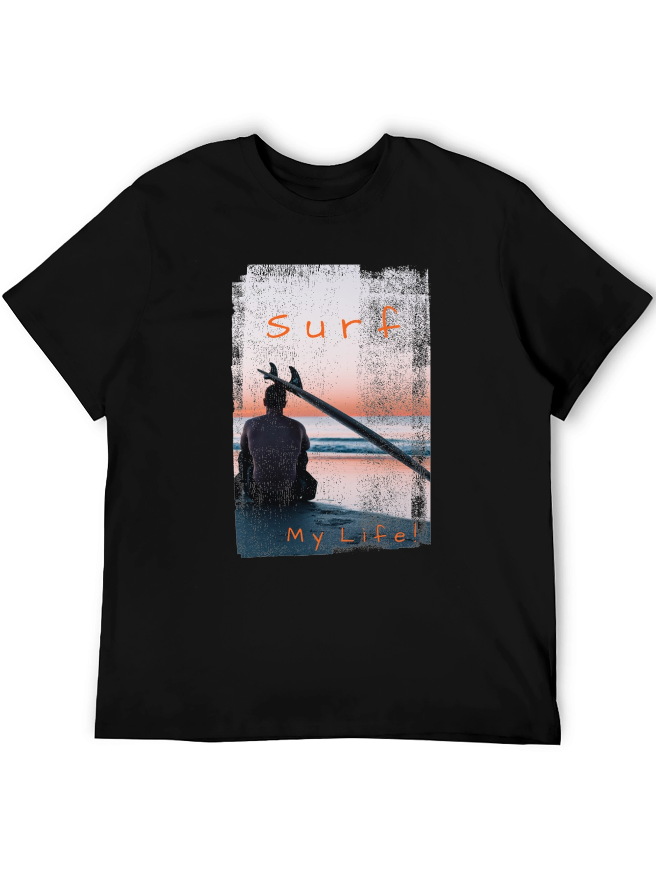 Surf My Life Black T-Shirt