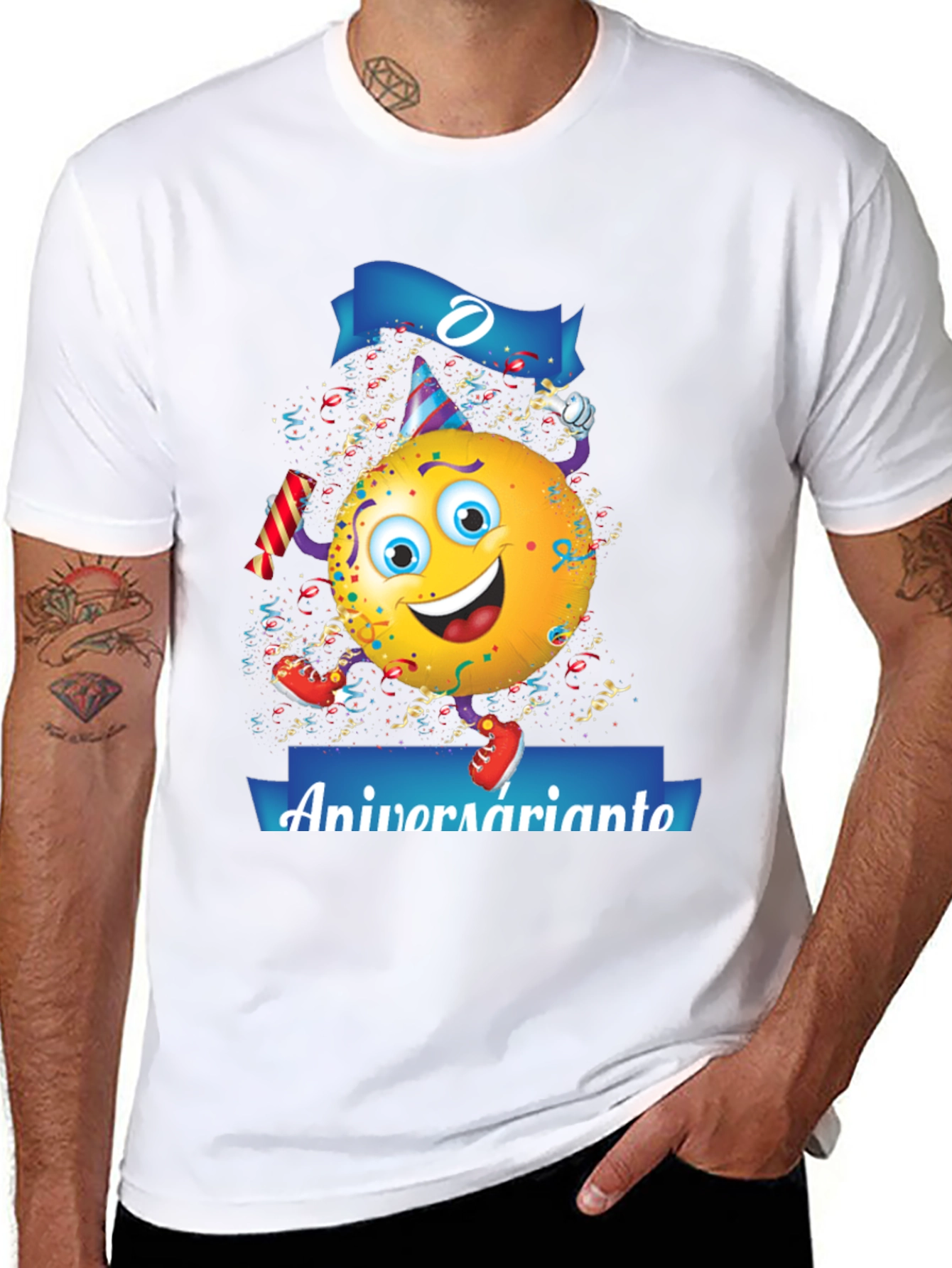 Funny Birthday Emoji T-Shirt - Aniversariante