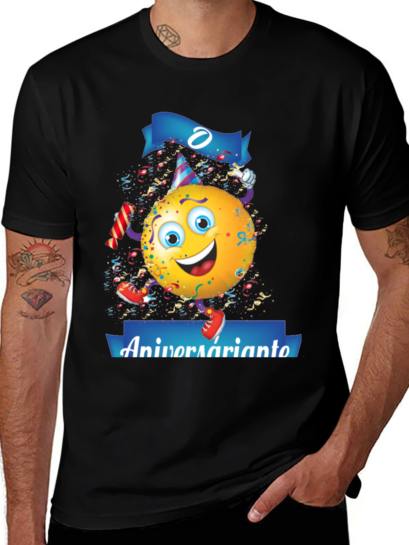 Funny Birthday Emoji T-Shirt - Aniversariante