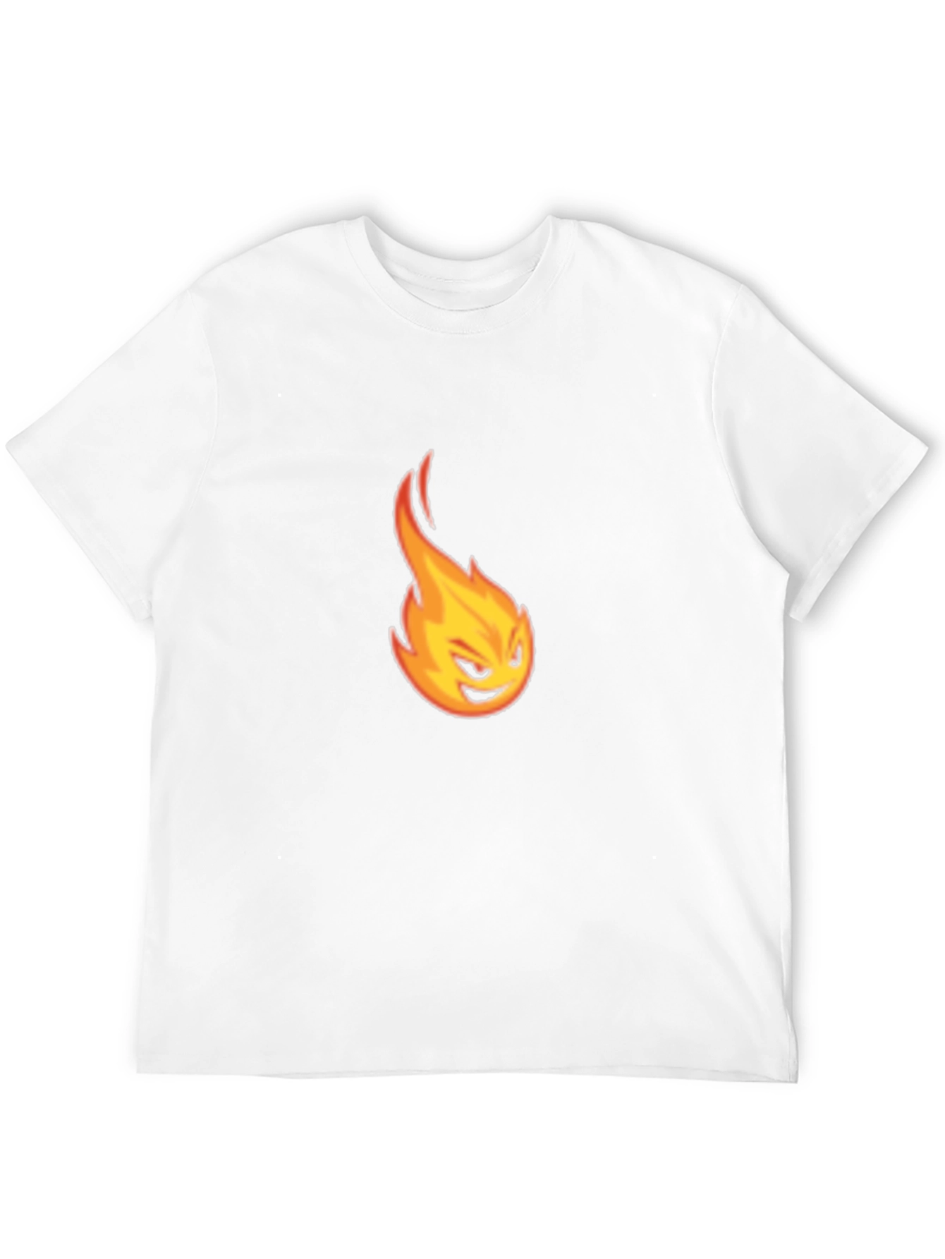 Fiery Emote Graphic Tee - Black Cotton T-Shirt