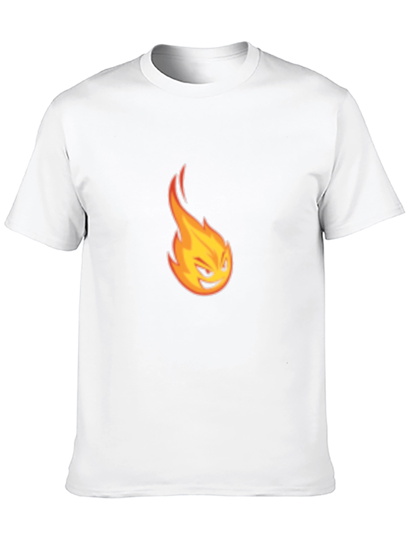 Fiery Emote Graphic Tee - Black Cotton T-Shirt