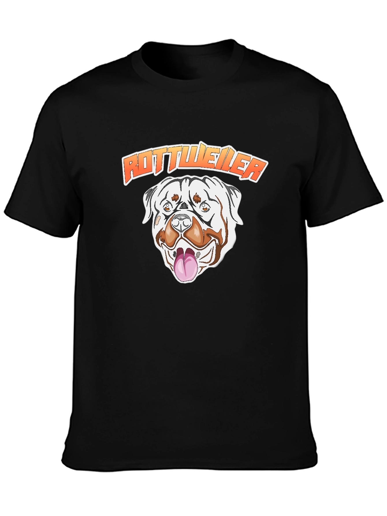 Rottweiler Dog Graphic T-Shirt - Black