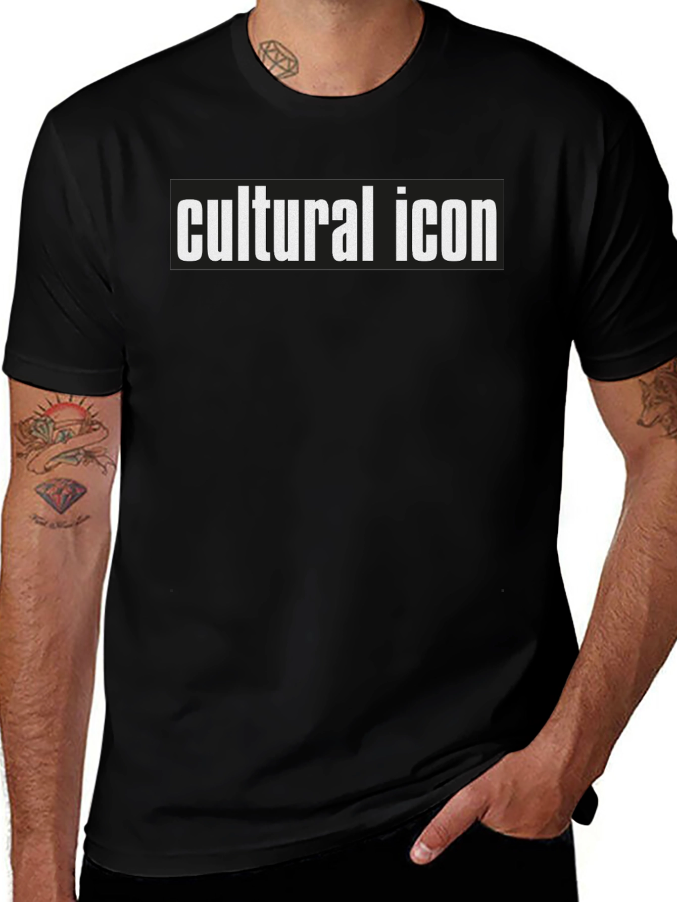 Cultural Icon Black T-Shirt | Stylish Mens Tee