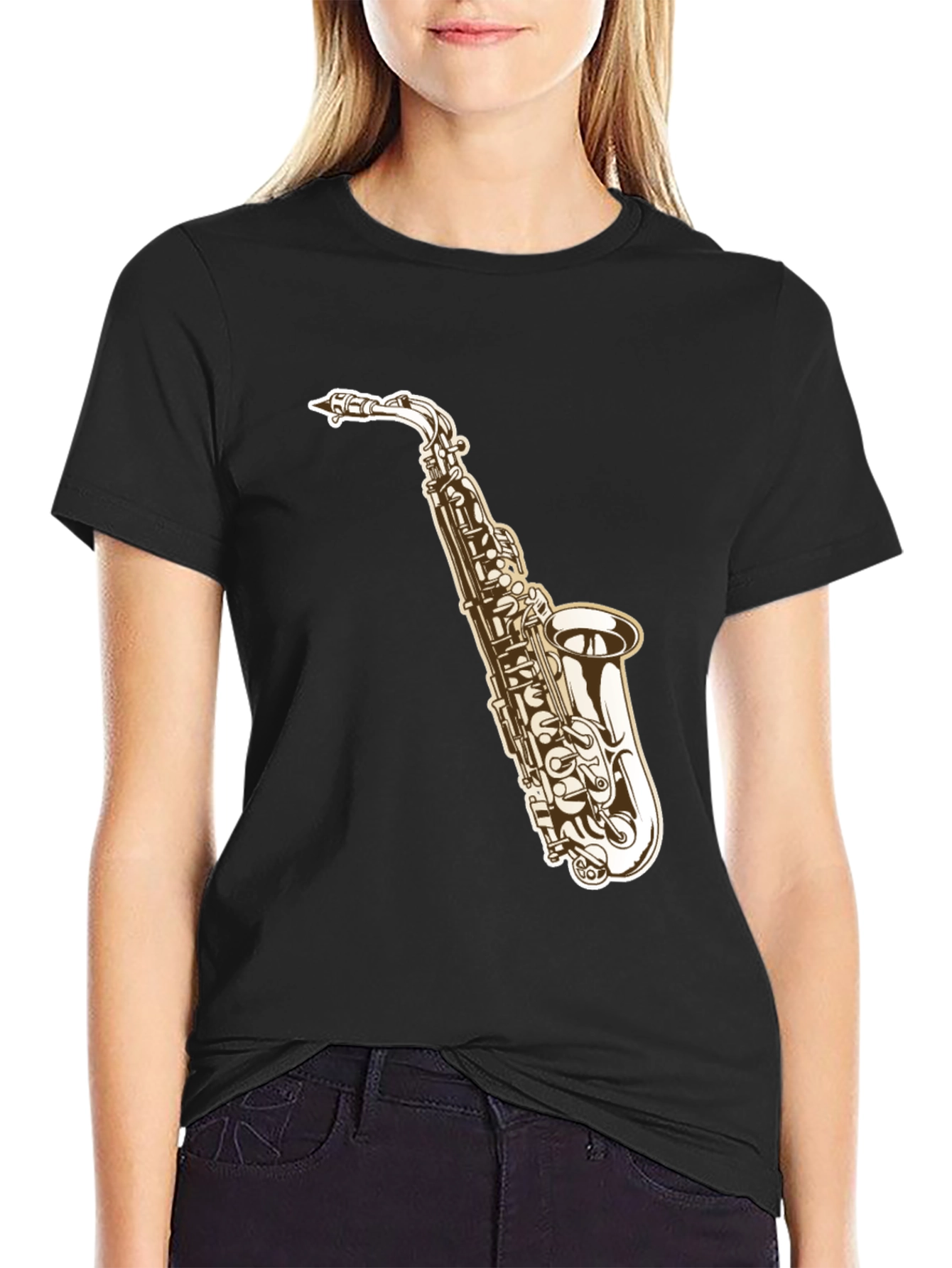 Saxophone Graphic Tee - Cool Musical Shirt