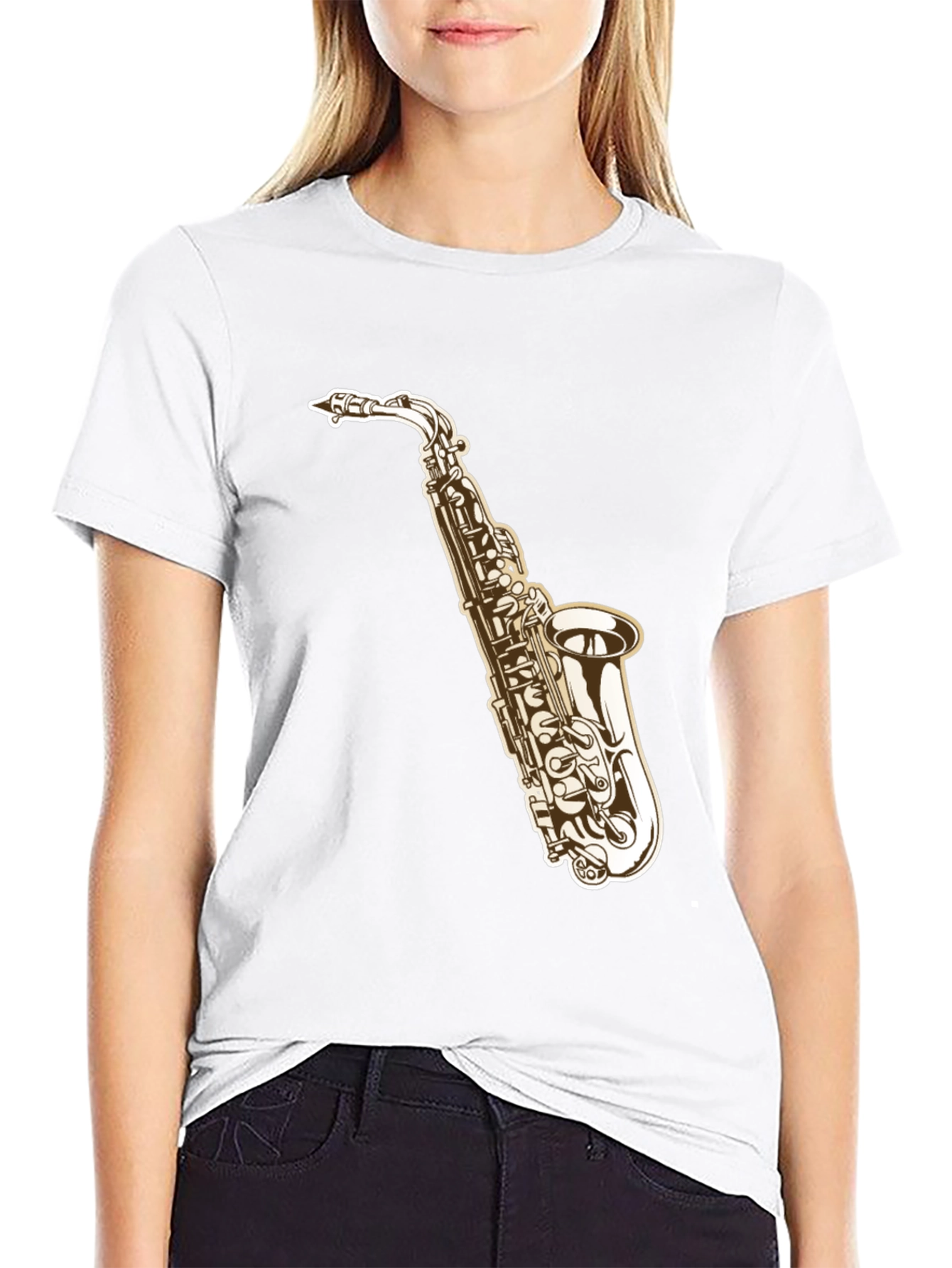Saxophone Graphic Tee - Cool Musical Shirt