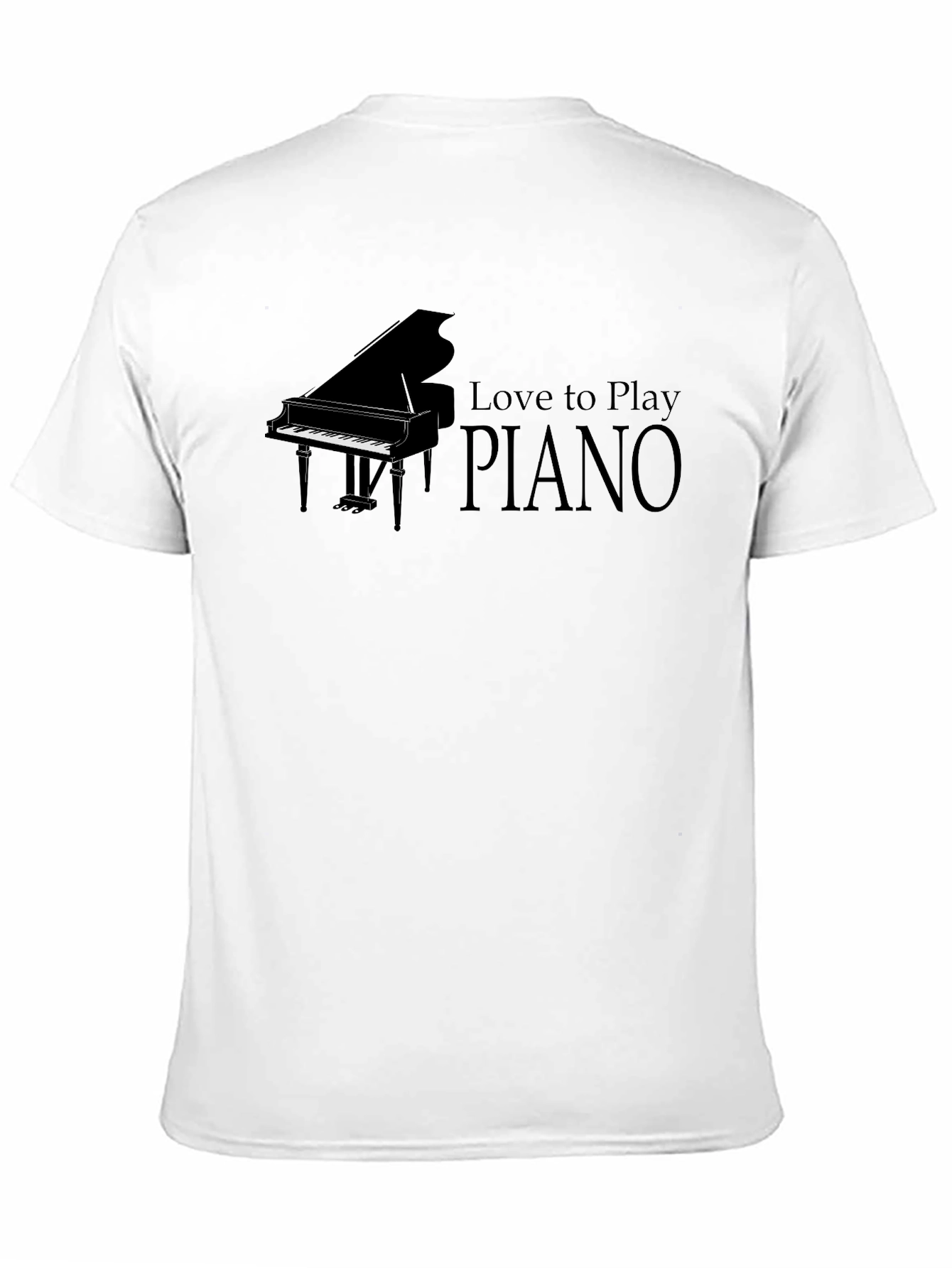 Love to Play Piano Black T-Shirt