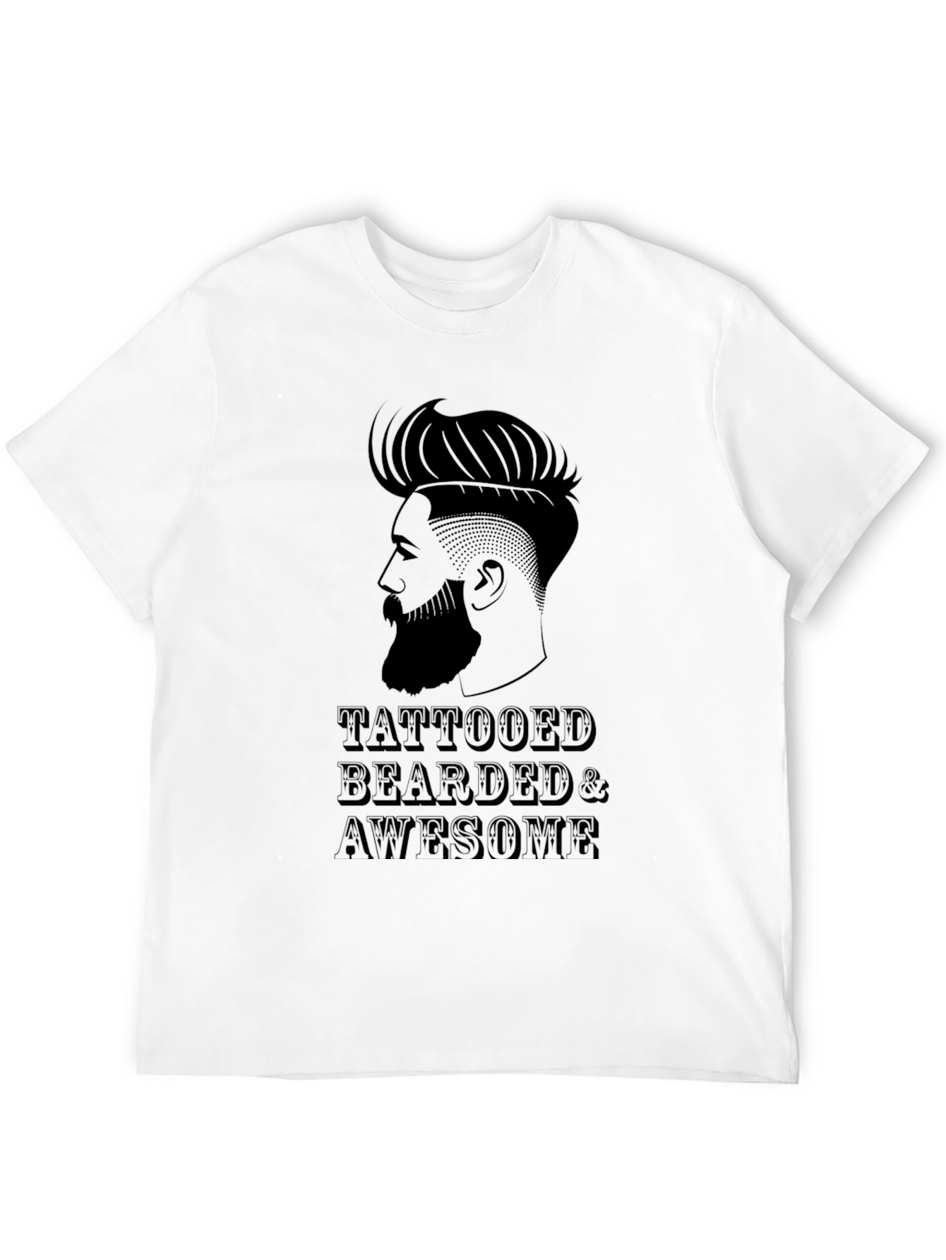 Tattooed Bearded & Awesome Black T-Shirt