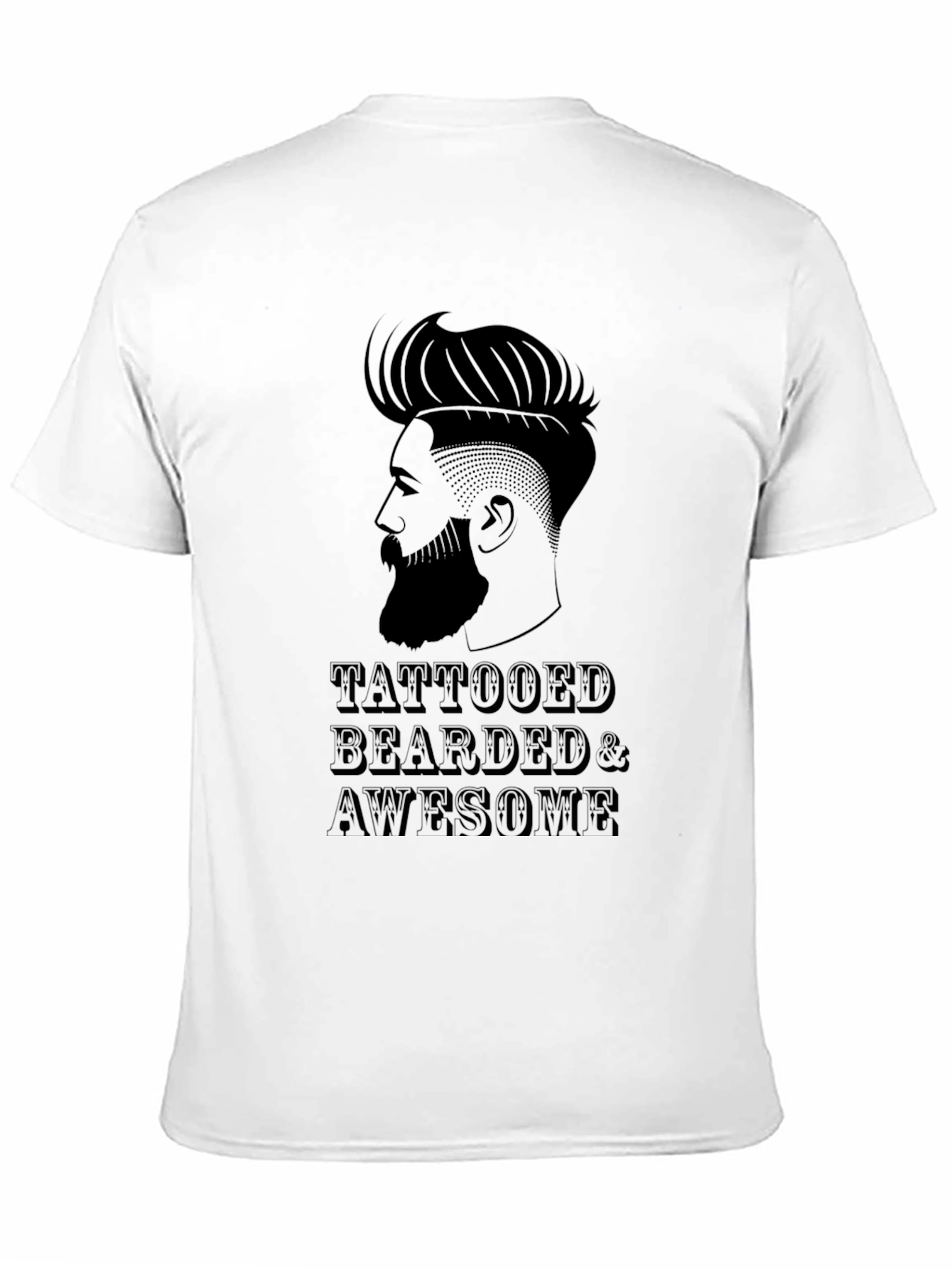 Tattooed Bearded & Awesome Black T-Shirt