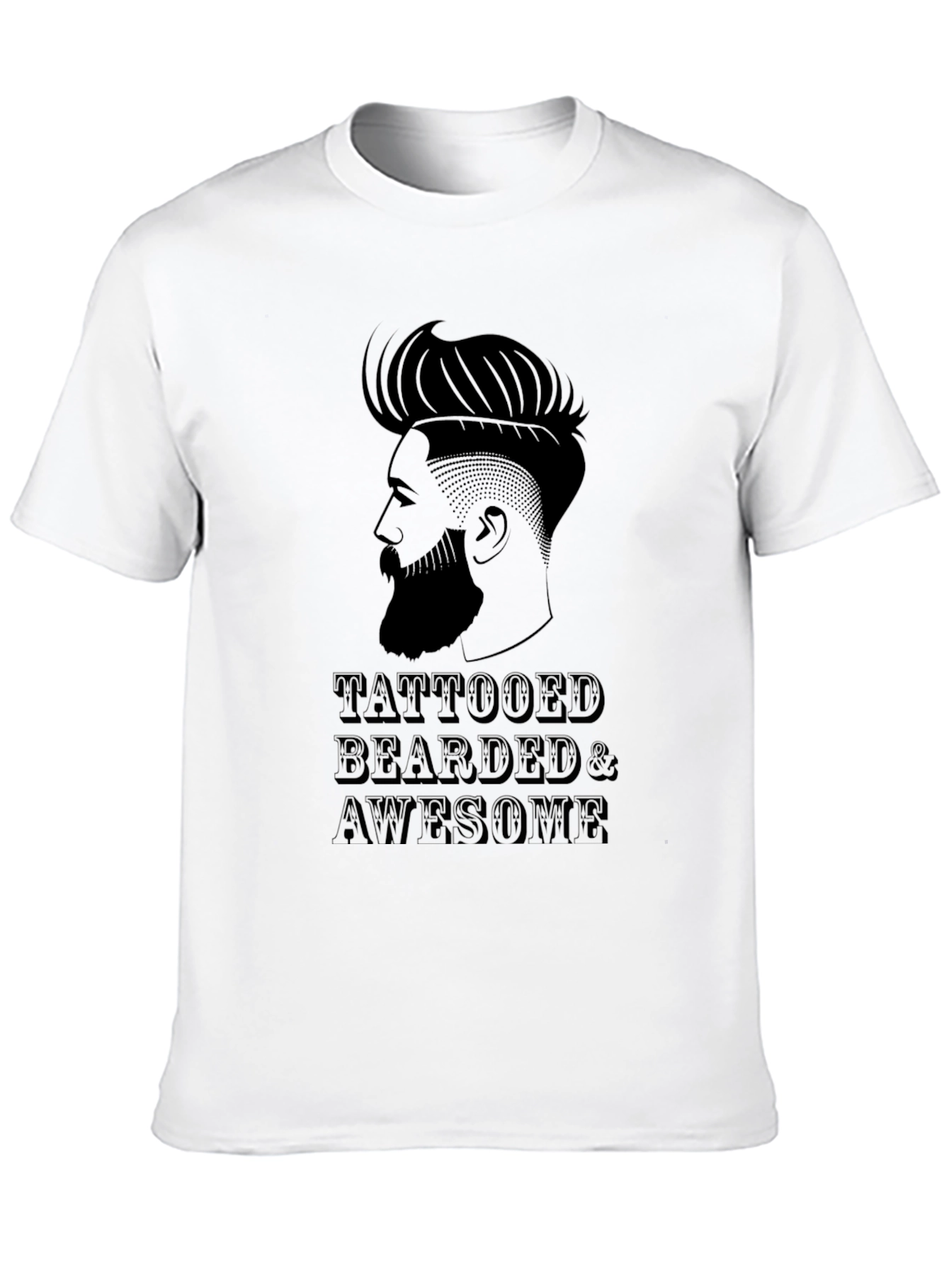 Tattooed Bearded & Awesome Black T-Shirt