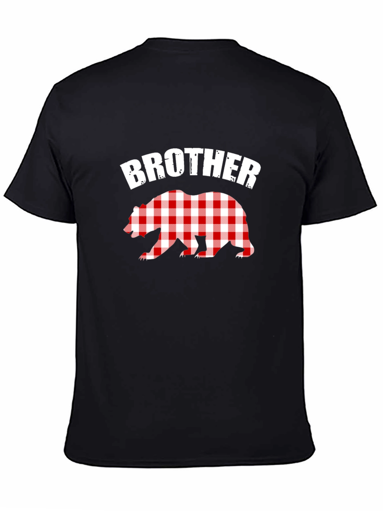 Brother Bear Plaid Graphic Tee - Black