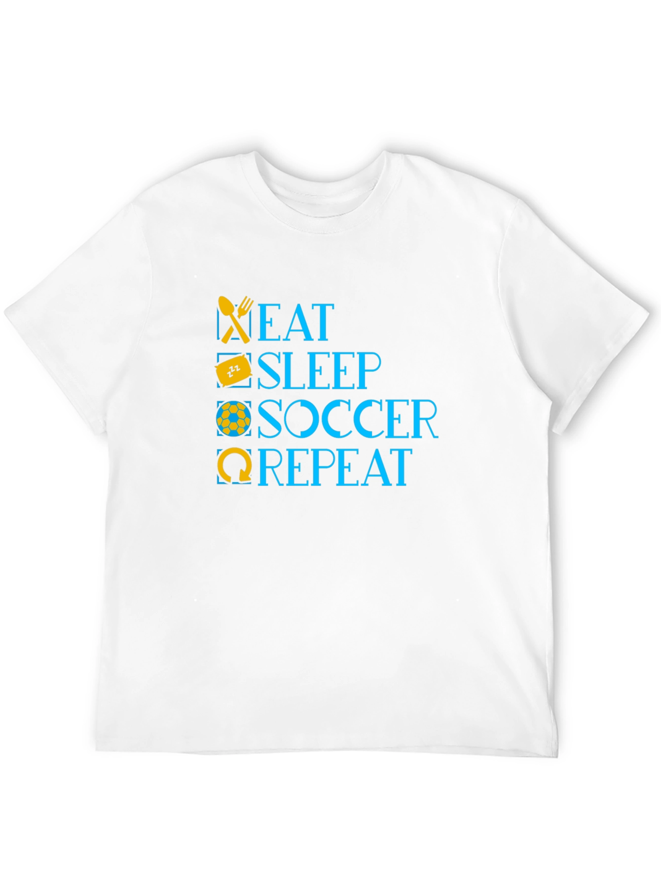 Eat Sleep Soccer Repeat Black T-Shirt