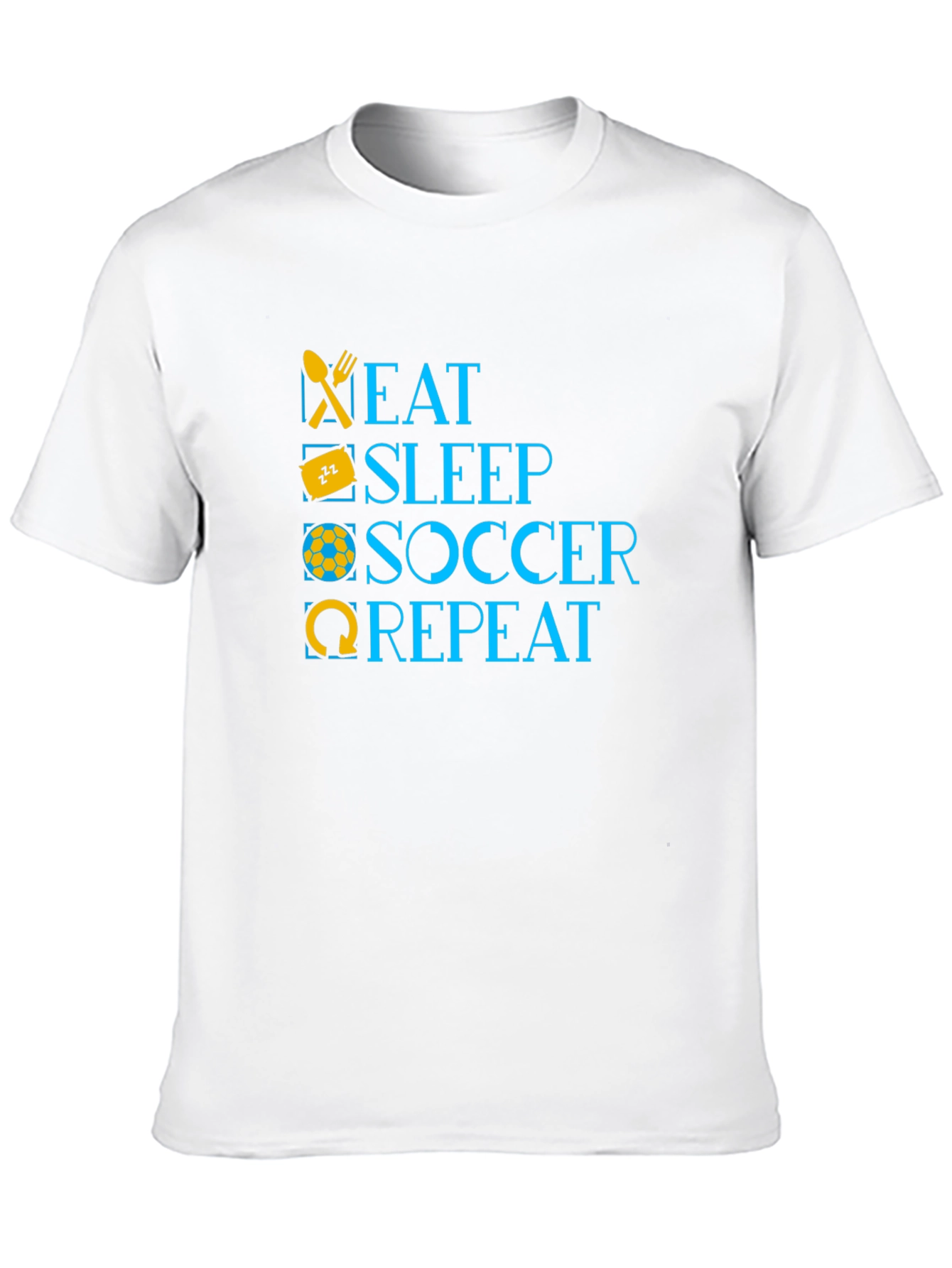 Eat Sleep Soccer Repeat Black T-Shirt