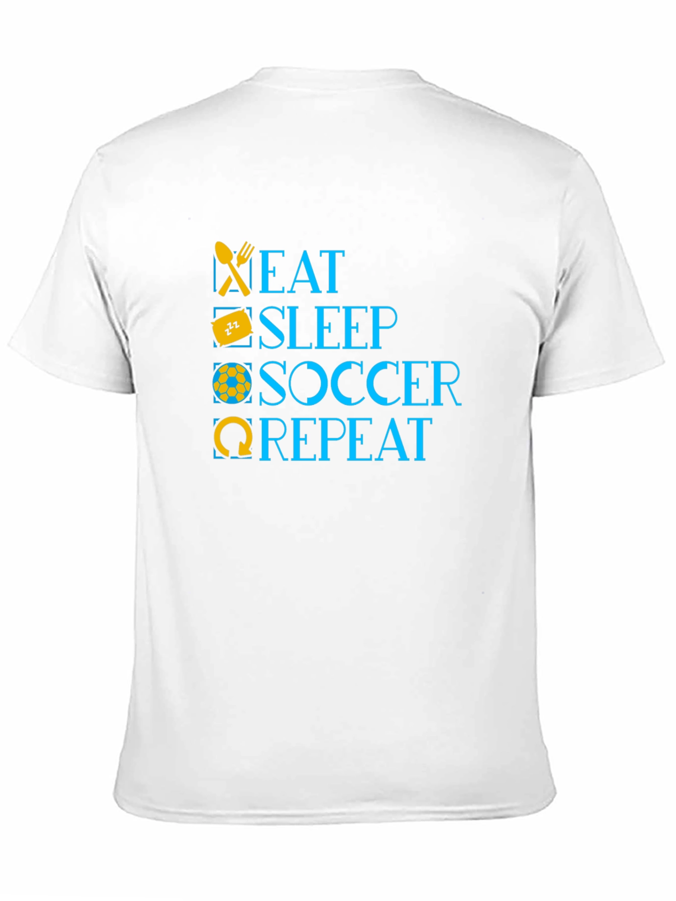Eat Sleep Soccer Repeat Black T-Shirt
