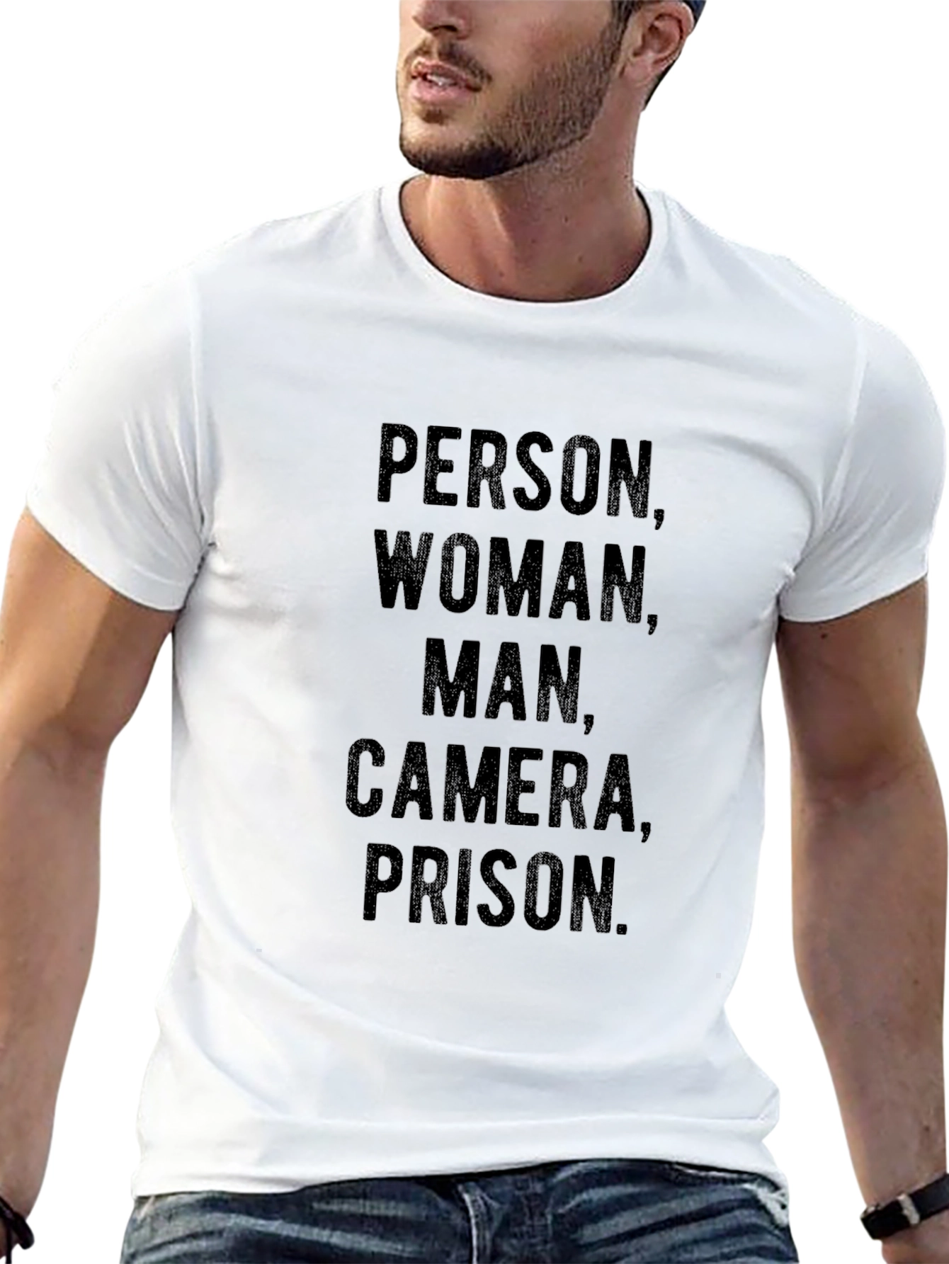 Person Woman Man Camera Prison T-Shirt
