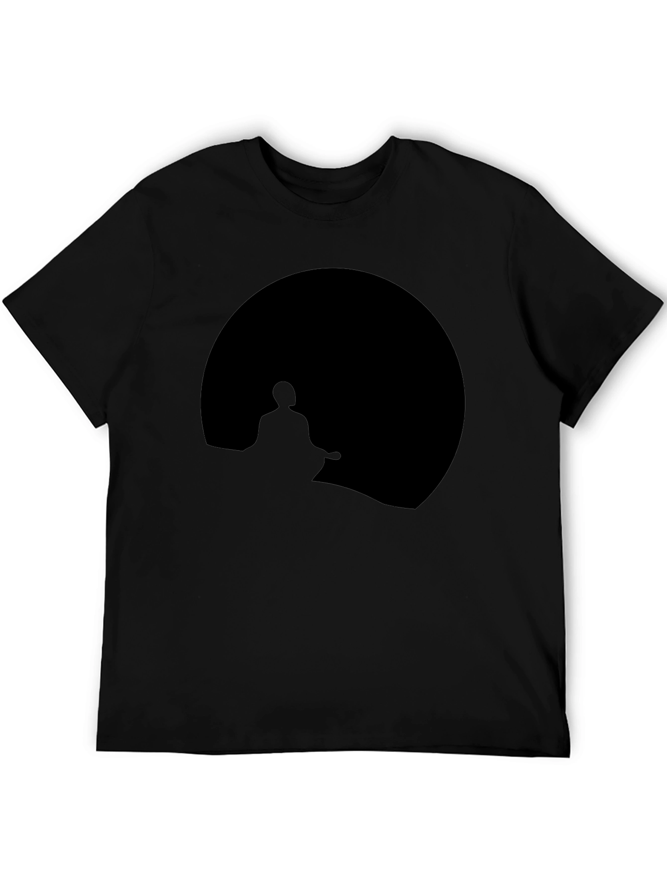 Zen Silhouette Graphic Tee - Black Cotton T-Shirt