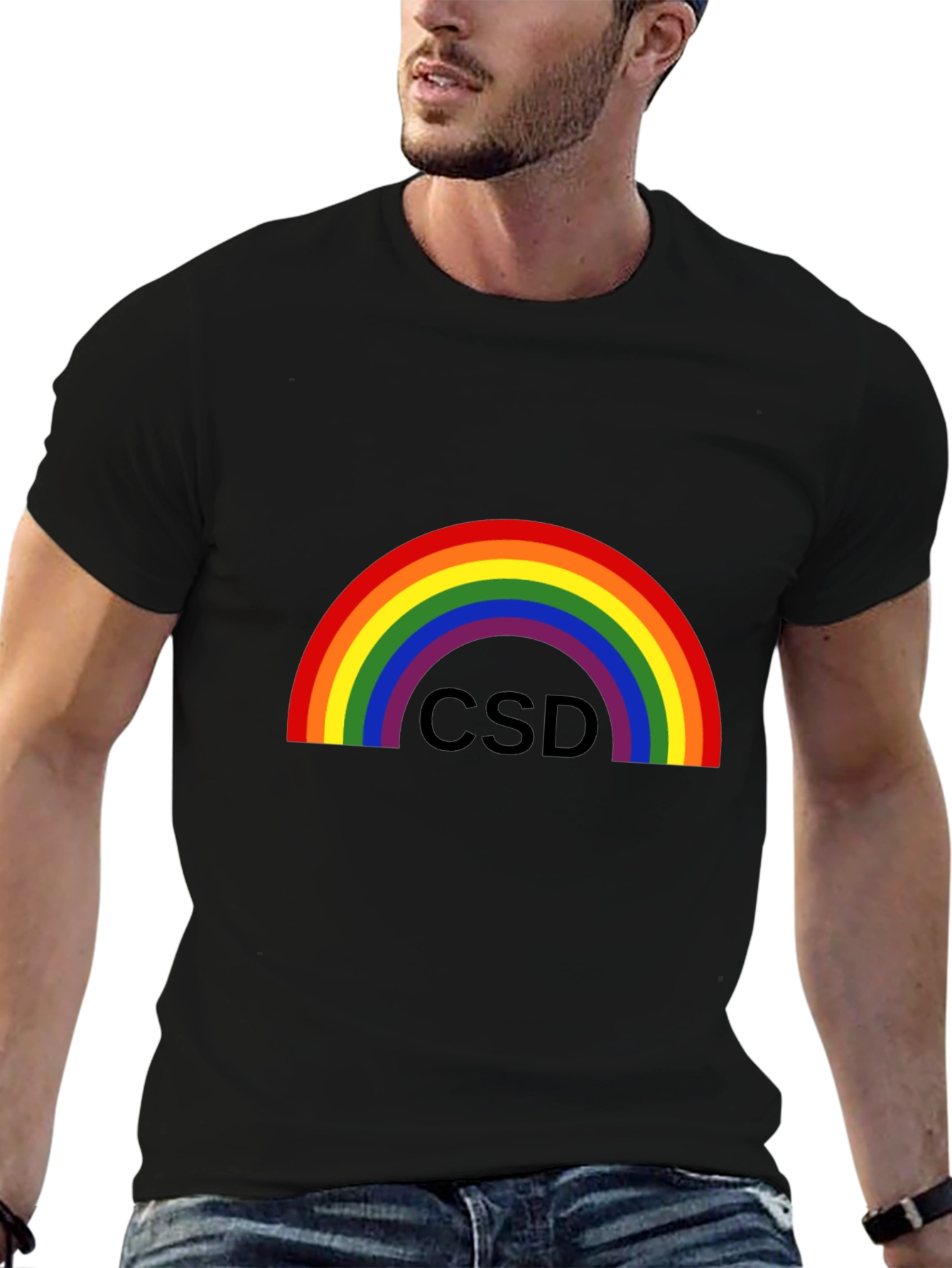 Rainbow CSD Pride T-Shirt - Black