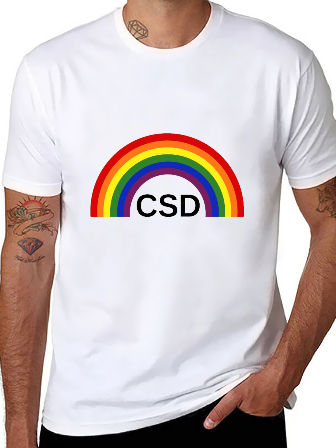 Rainbow CSD Pride T-Shirt - Black