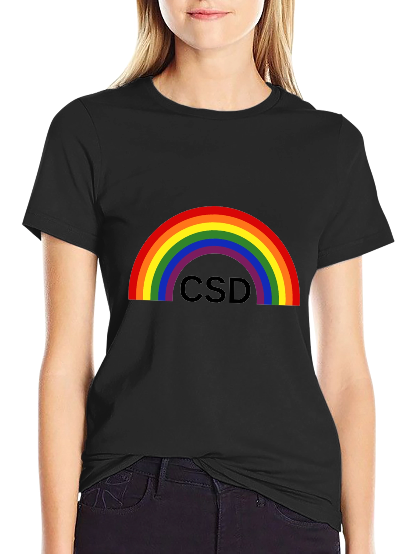 Rainbow CSD Pride T-Shirt - Black