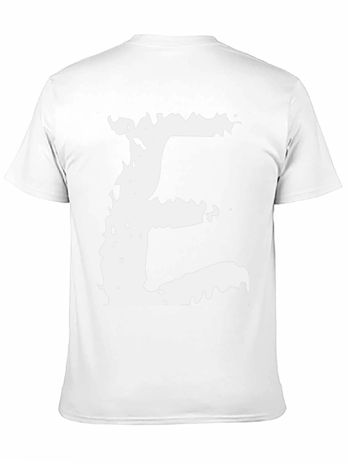 Abstract Letter E Black Tee