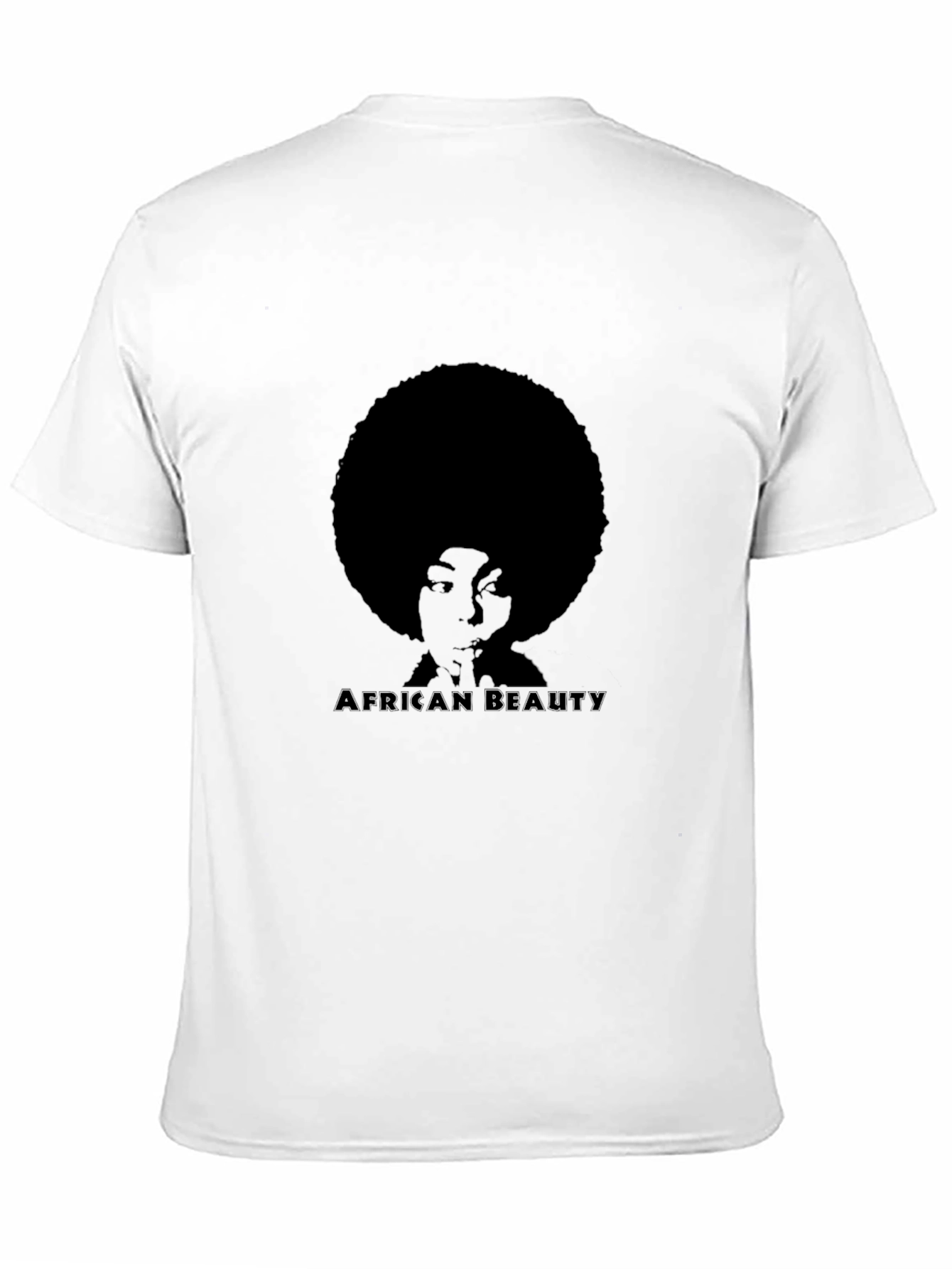 African Beauty Graphic Print Black T-Shirt