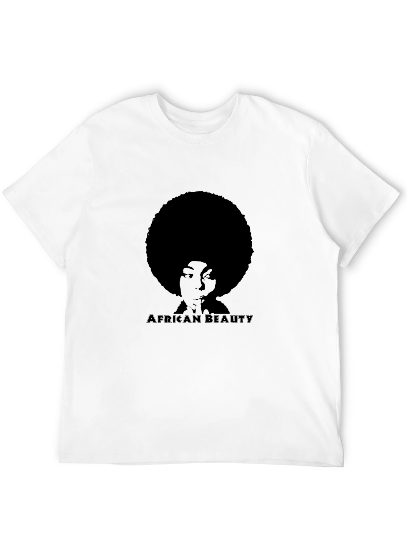 African Beauty Graphic Print Black T-Shirt