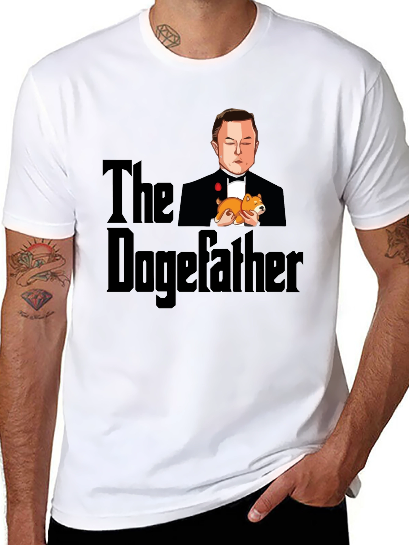 The Dogefather T-Shirt - Elon Musk Parody Tee