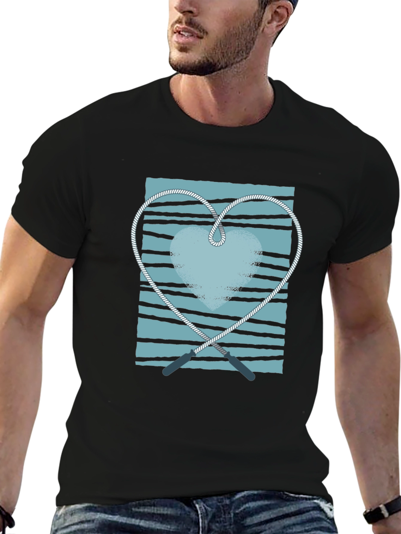 Jump Rope Heart Graphic Tee