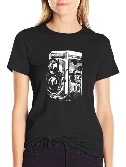 Vintage Camera Graphic T-Shirt - Retro Style