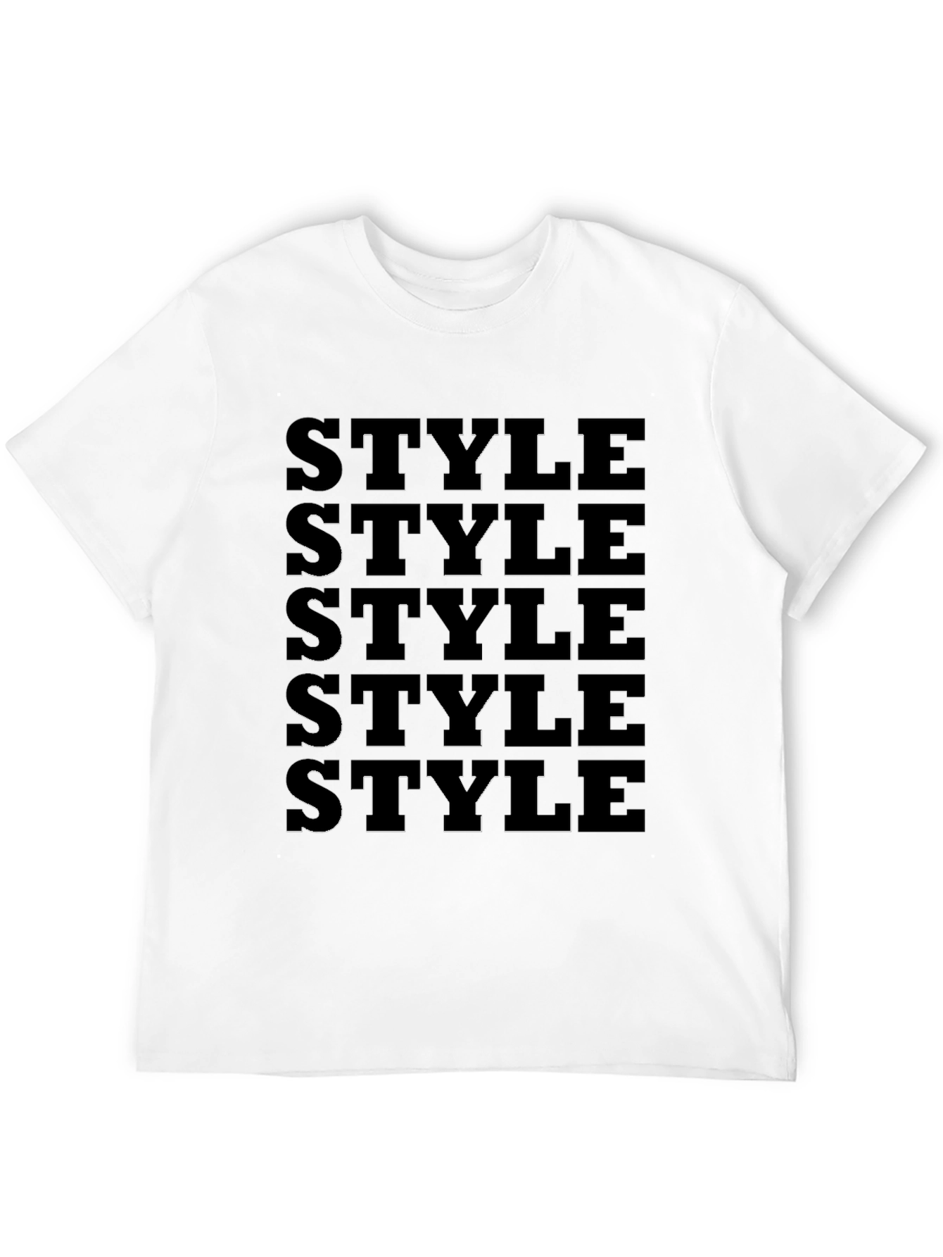 Mens Black Style Graphic Print T-Shirt