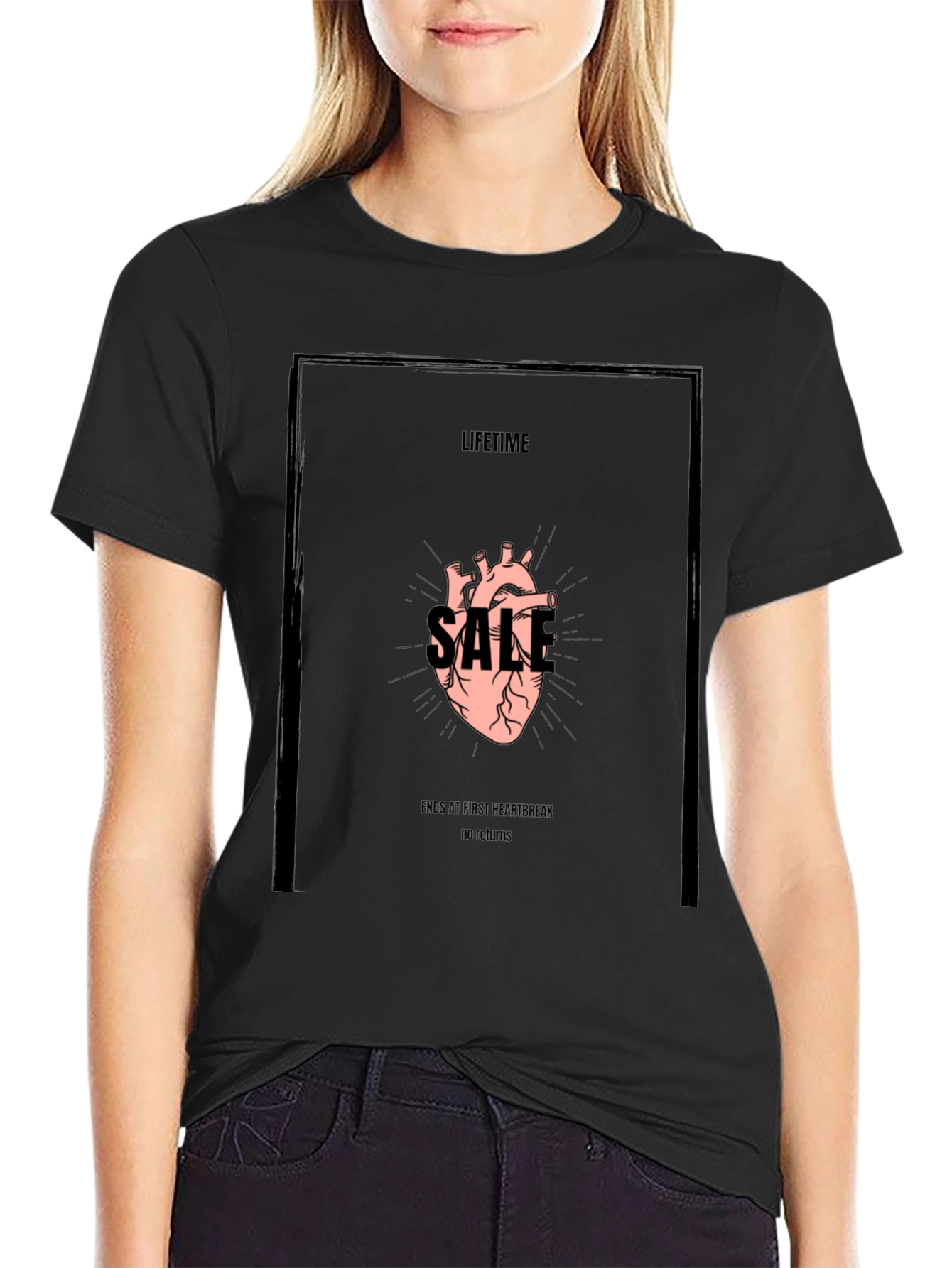 Lifetime Sale Graphic Tee - Black