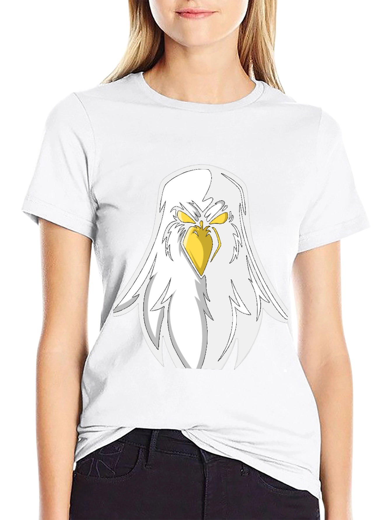 Eagle Graphic Black T-Shirt - Fierce Bird Design