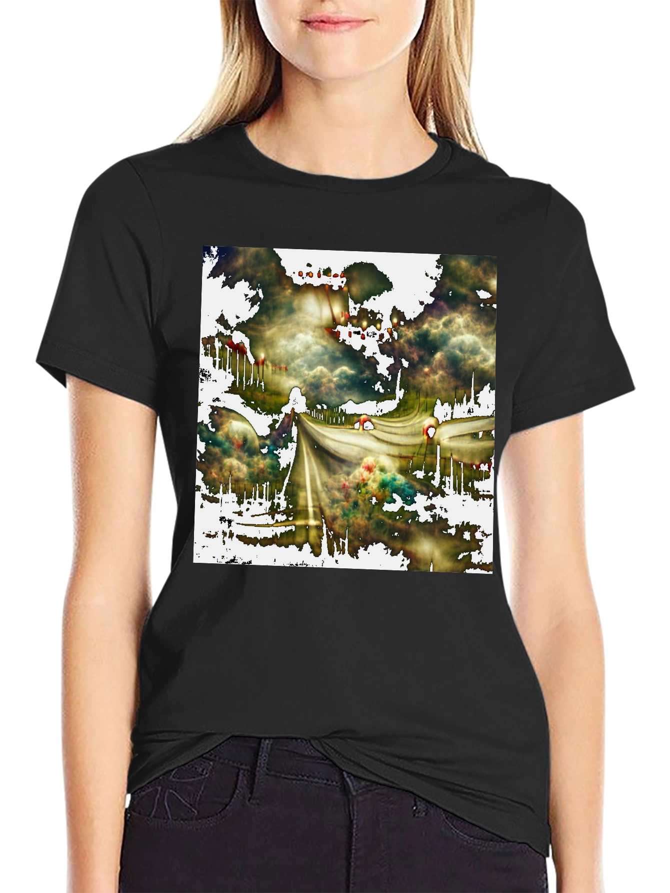 Abstract Road T-Shirt - Unique Graphic Tee