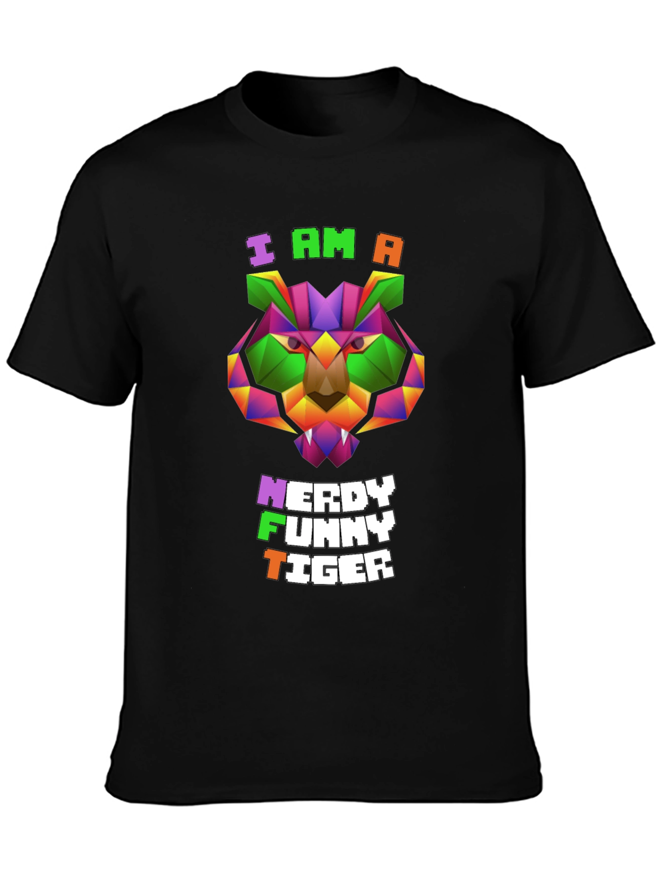 Nerdy Funny Tiger Graphic Tee - Unique Design