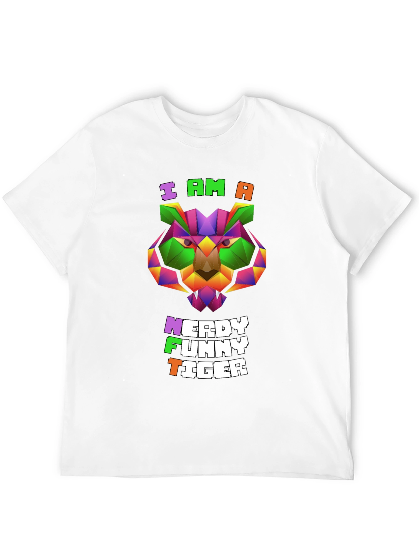 Nerdy Funny Tiger Graphic Tee - Unique Design