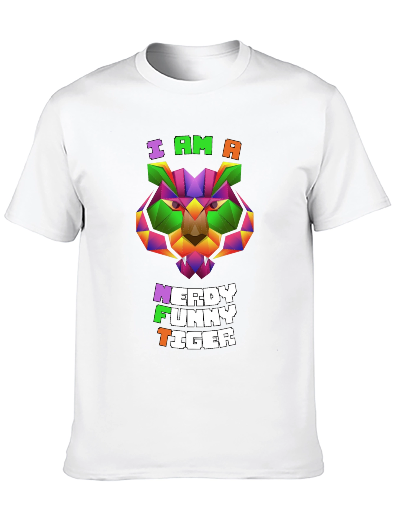 Nerdy Funny Tiger Graphic Tee - Unique Design