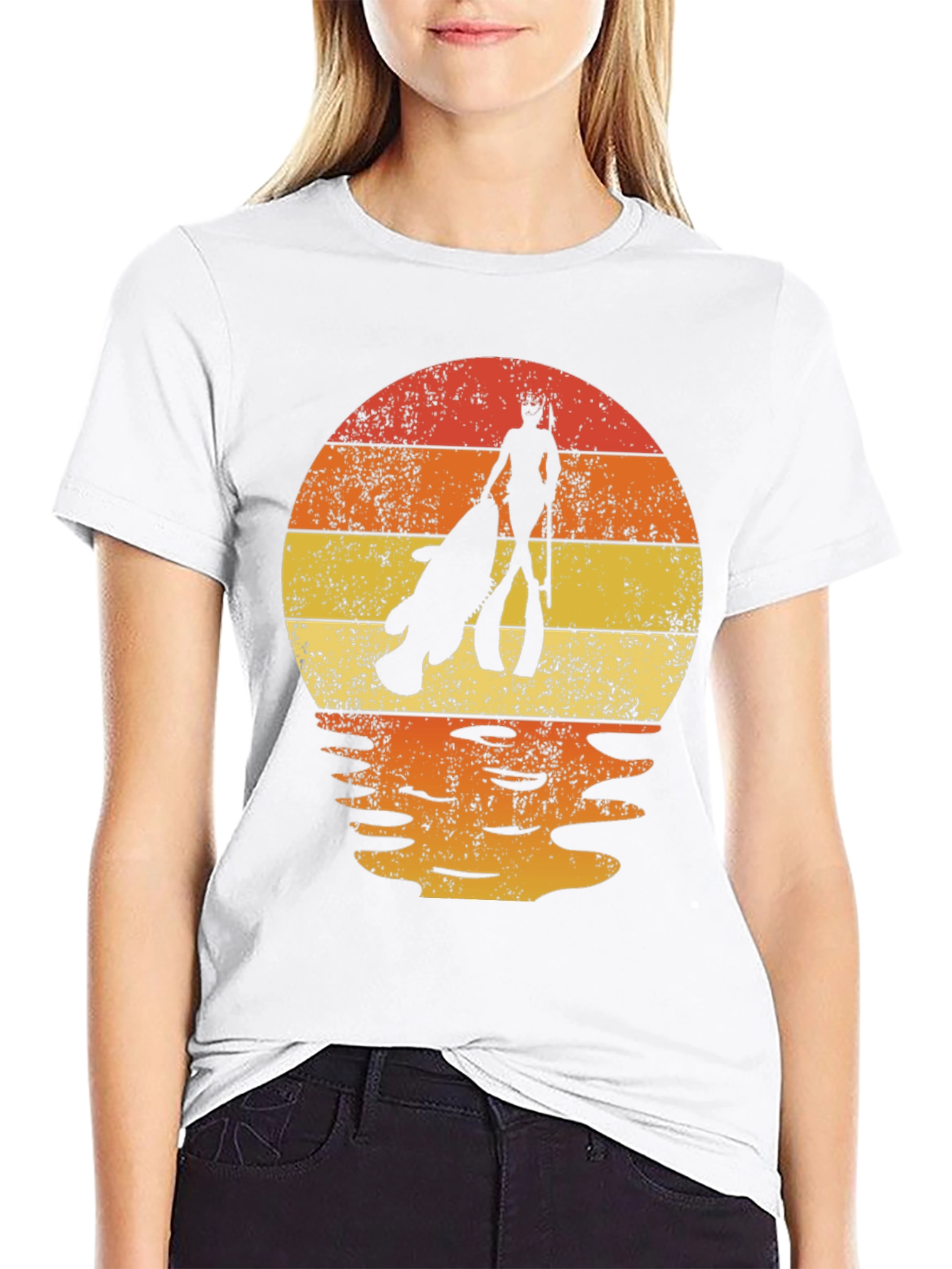 Spearfishing Sunset Graphic Tee - Dive in Style!