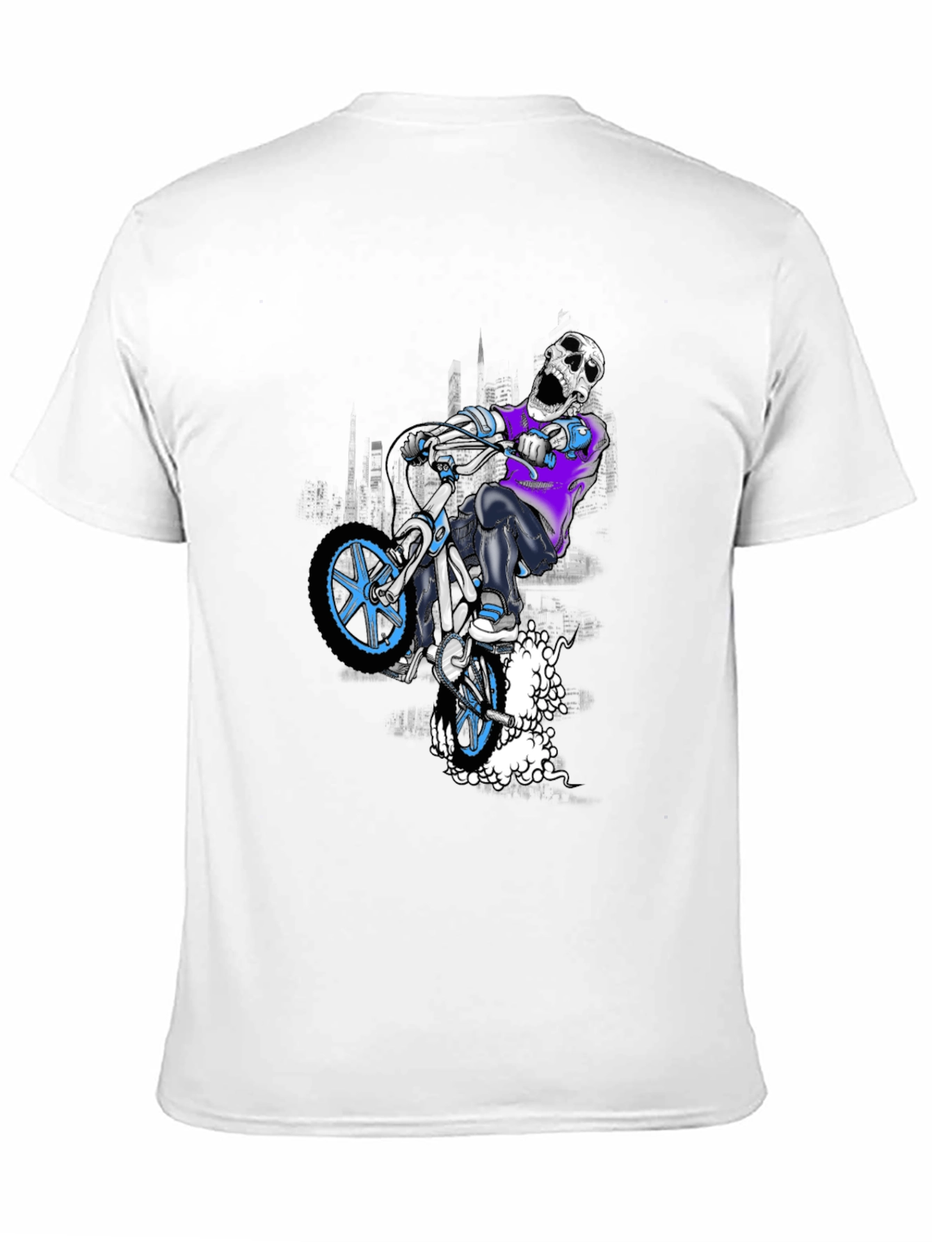 Skull BMX Rider Graphic T-Shirt