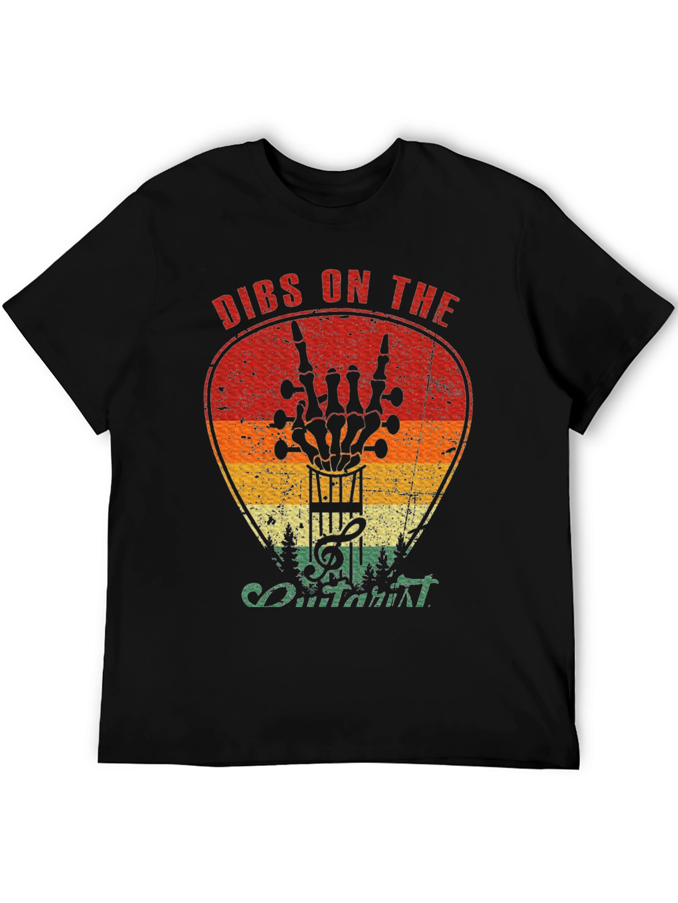 Dibs on the Guitarist Skeleton Hand Rock Music T-Shirt