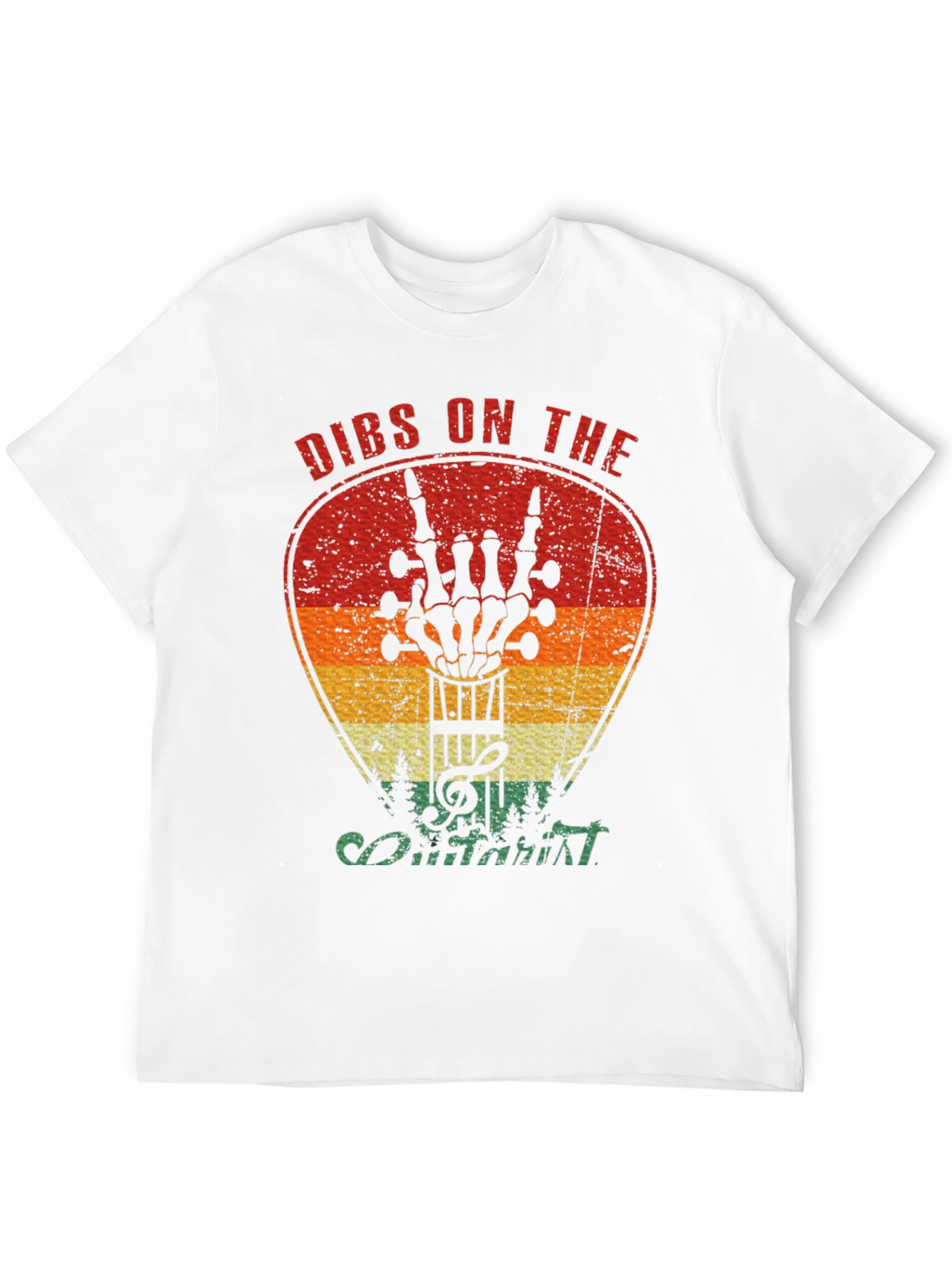 Dibs on the Guitarist Skeleton Hand Rock Music T-Shirt