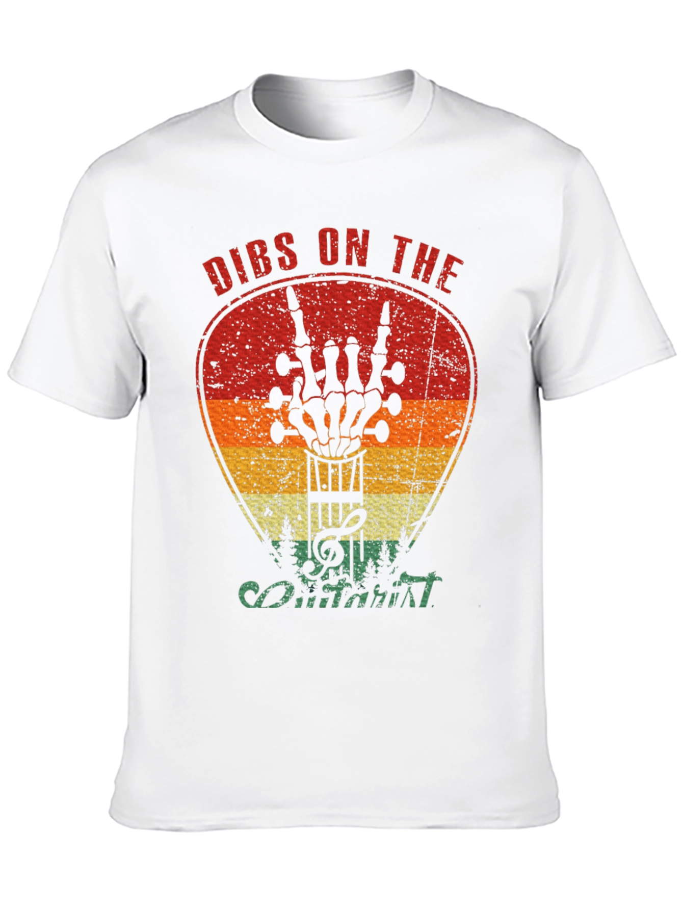 Dibs on the Guitarist Skeleton Hand Rock Music T-Shirt