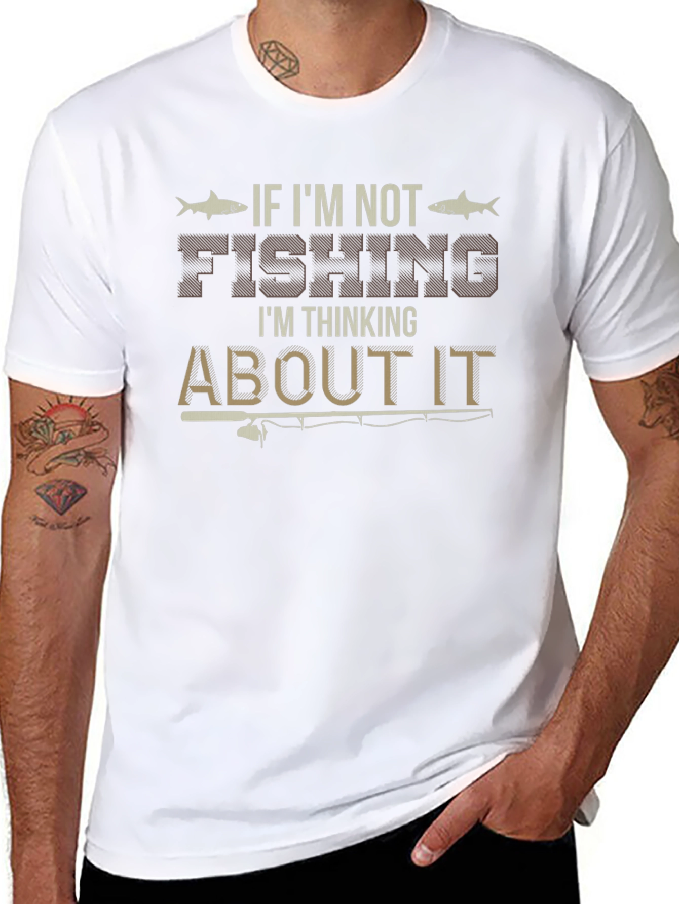 Fishing Graphic Tee - If Im Not Fishing T-Shirt