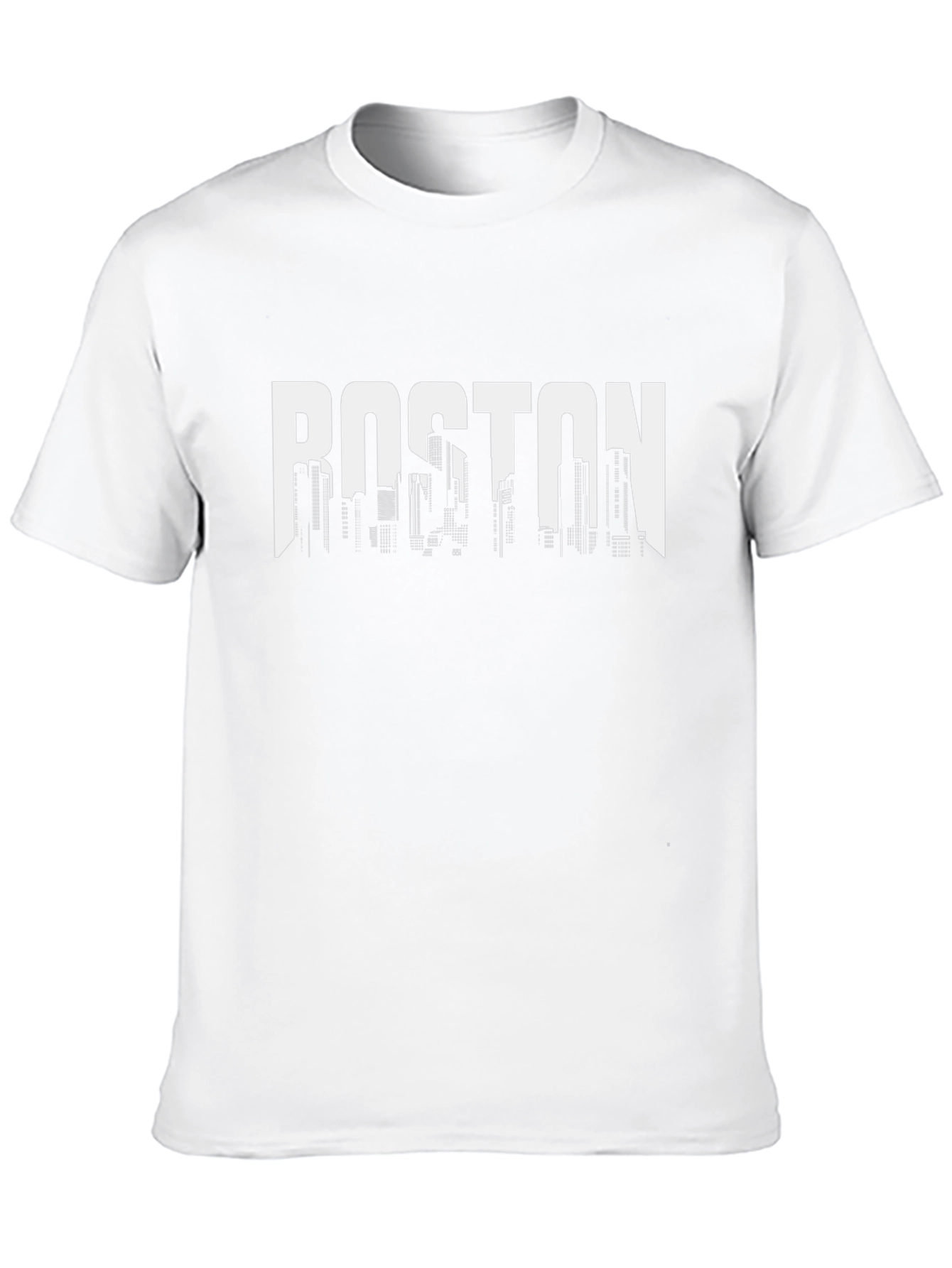Boston Skyline Graphic Tee - Black Cotton Blend