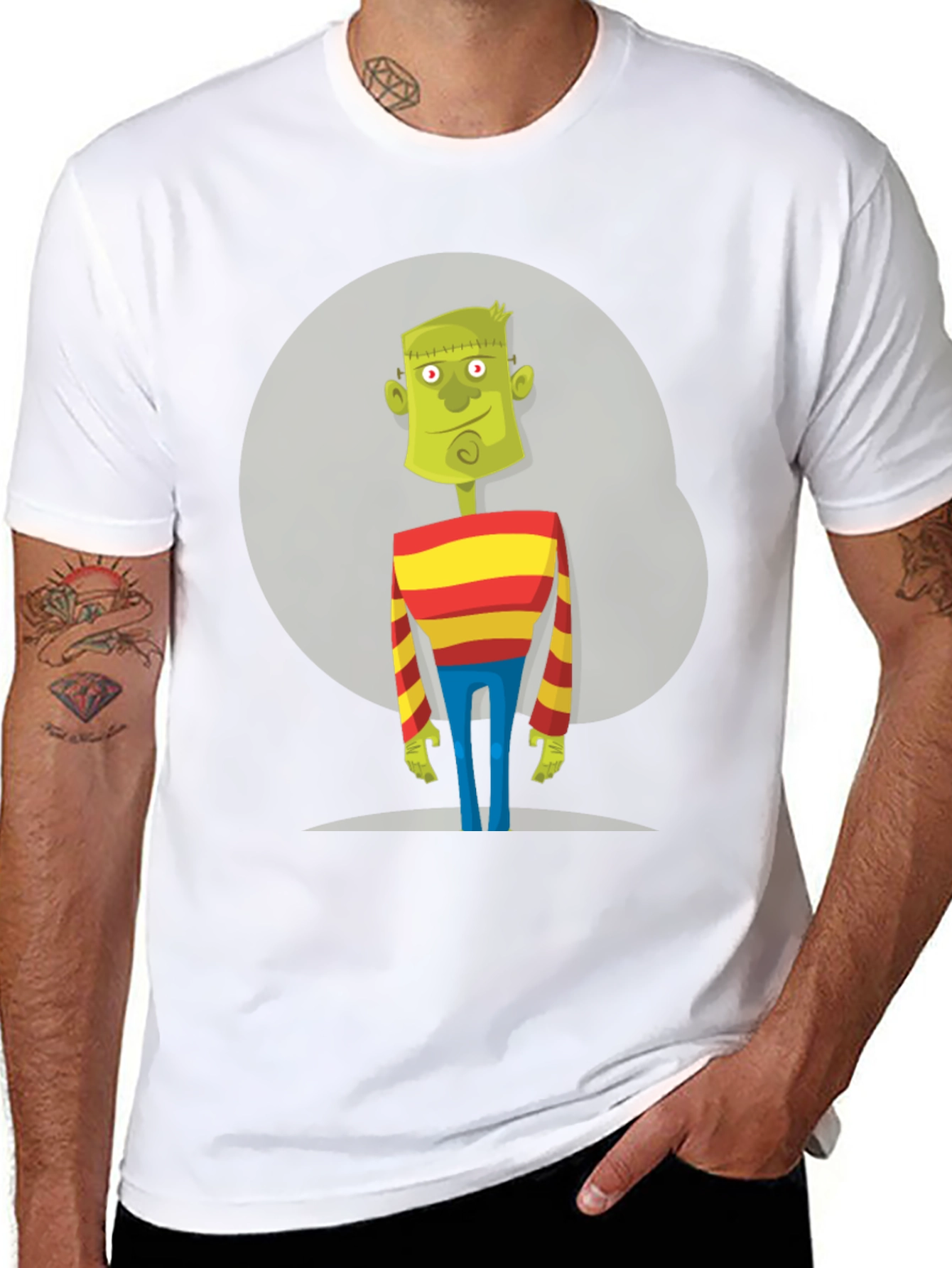 Frankenstein Cartoon Graphic T-Shirt