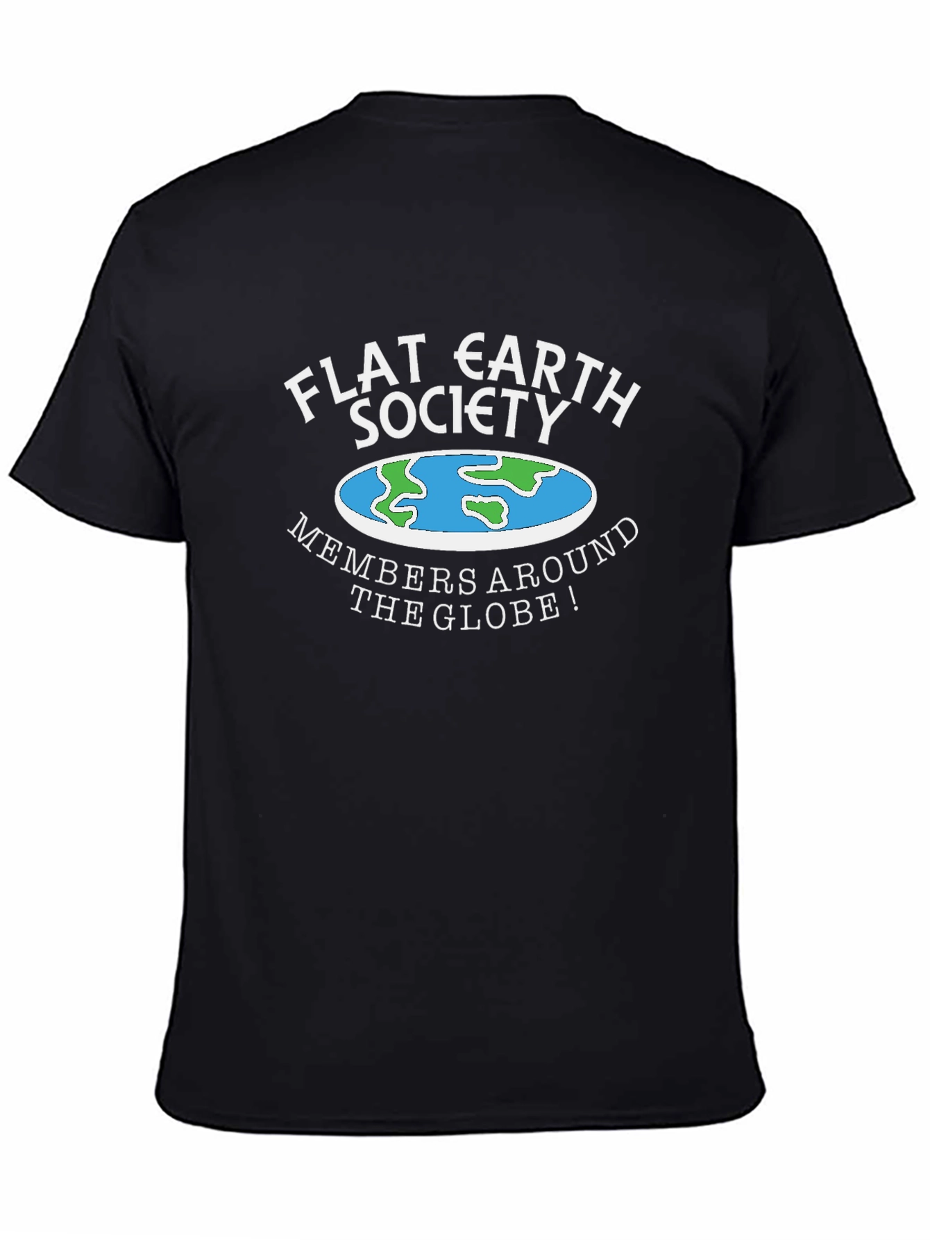 Flat Earth Society Graphic Tee - Black
