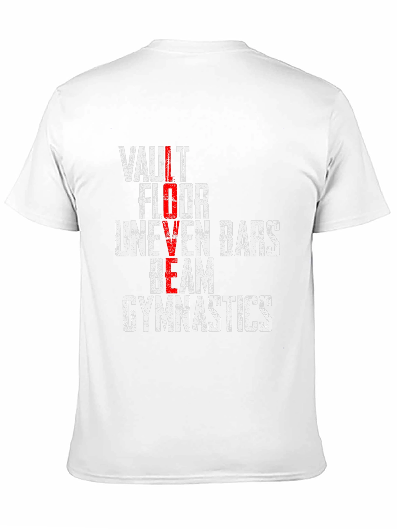 Gymnastics LOVE T-Shirt - Vault Floor Beam Design