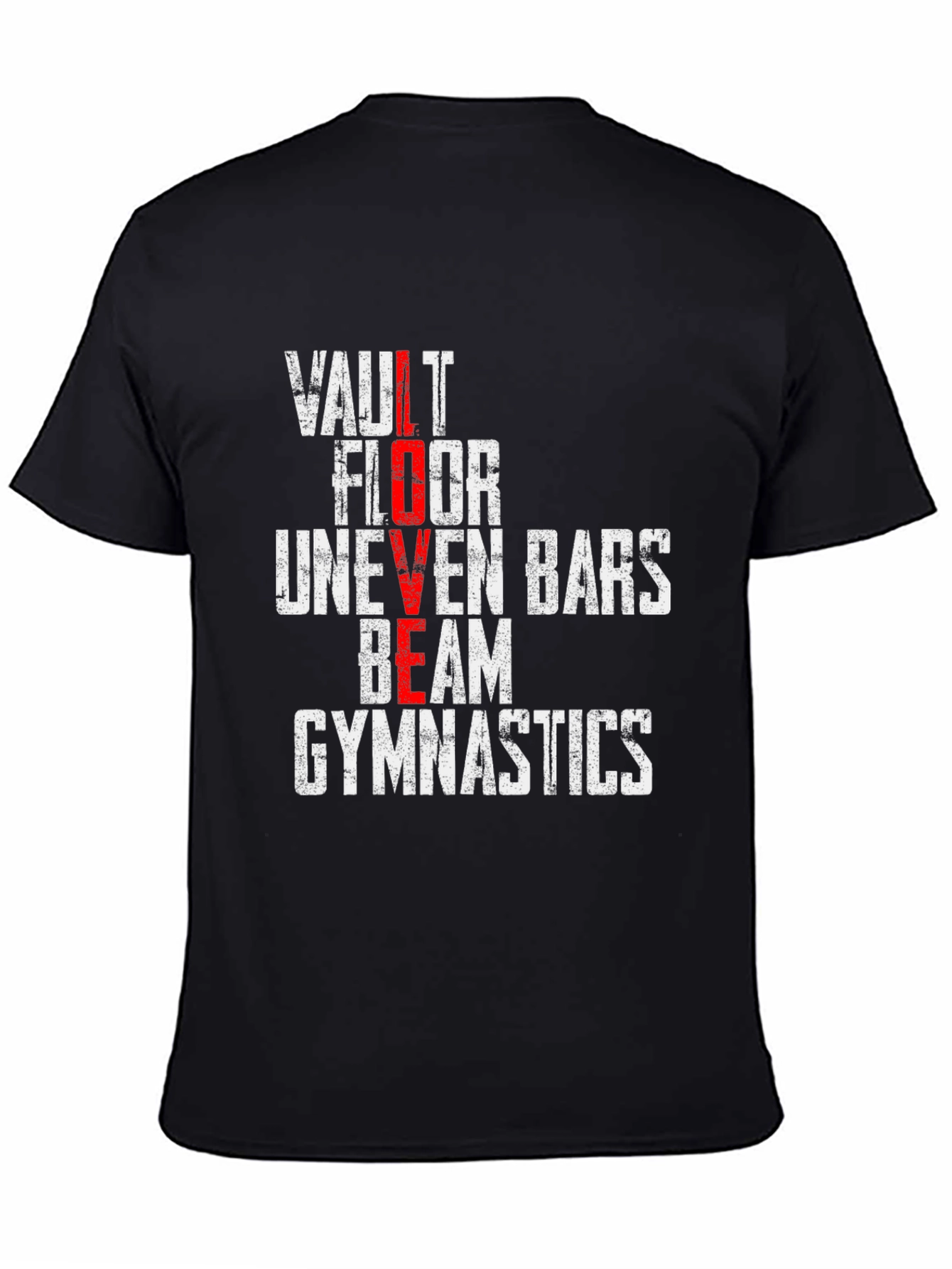 Gymnastics LOVE T-Shirt - Vault Floor Beam Design