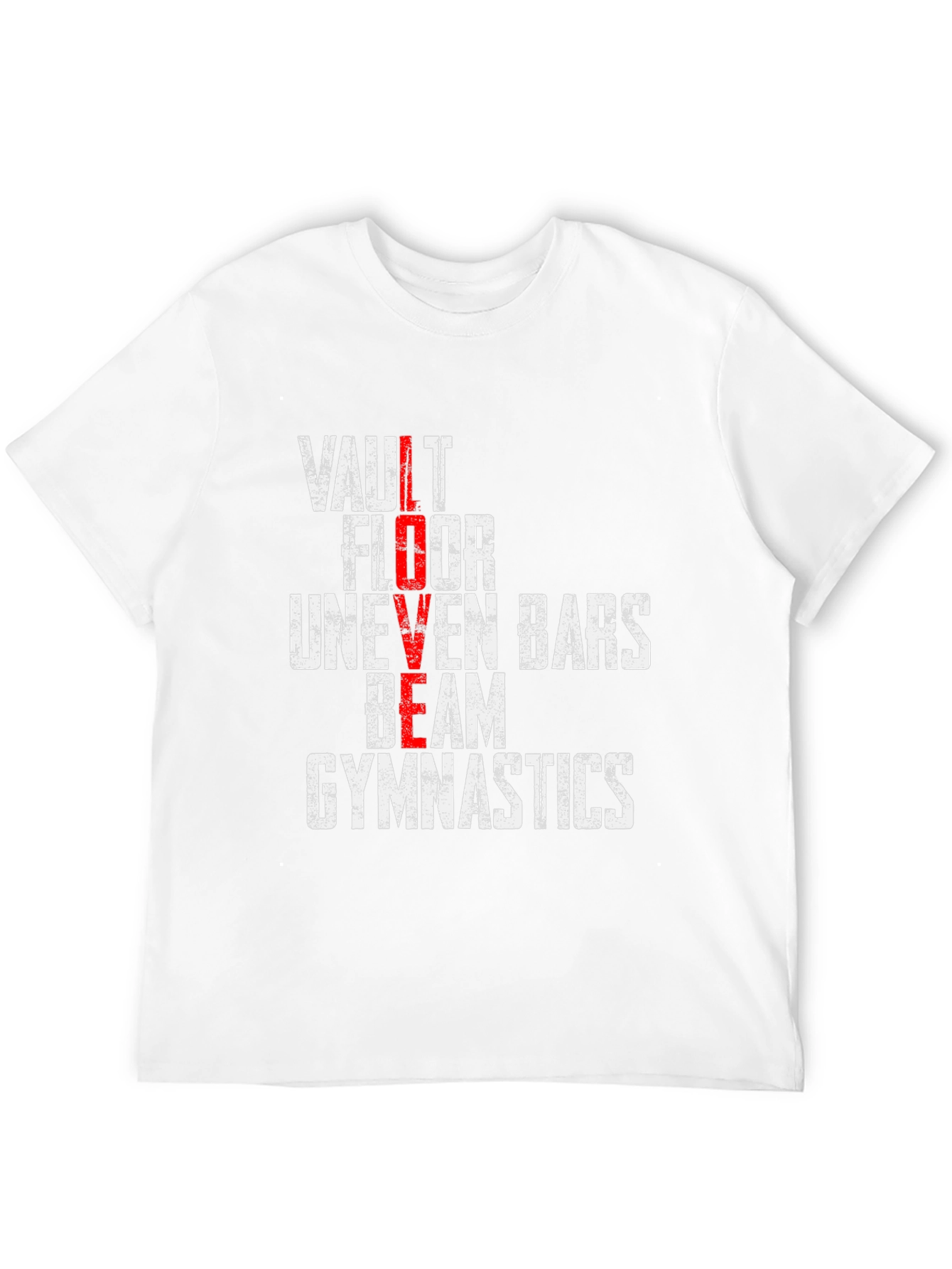 Gymnastics LOVE T-Shirt - Vault Floor Beam Design