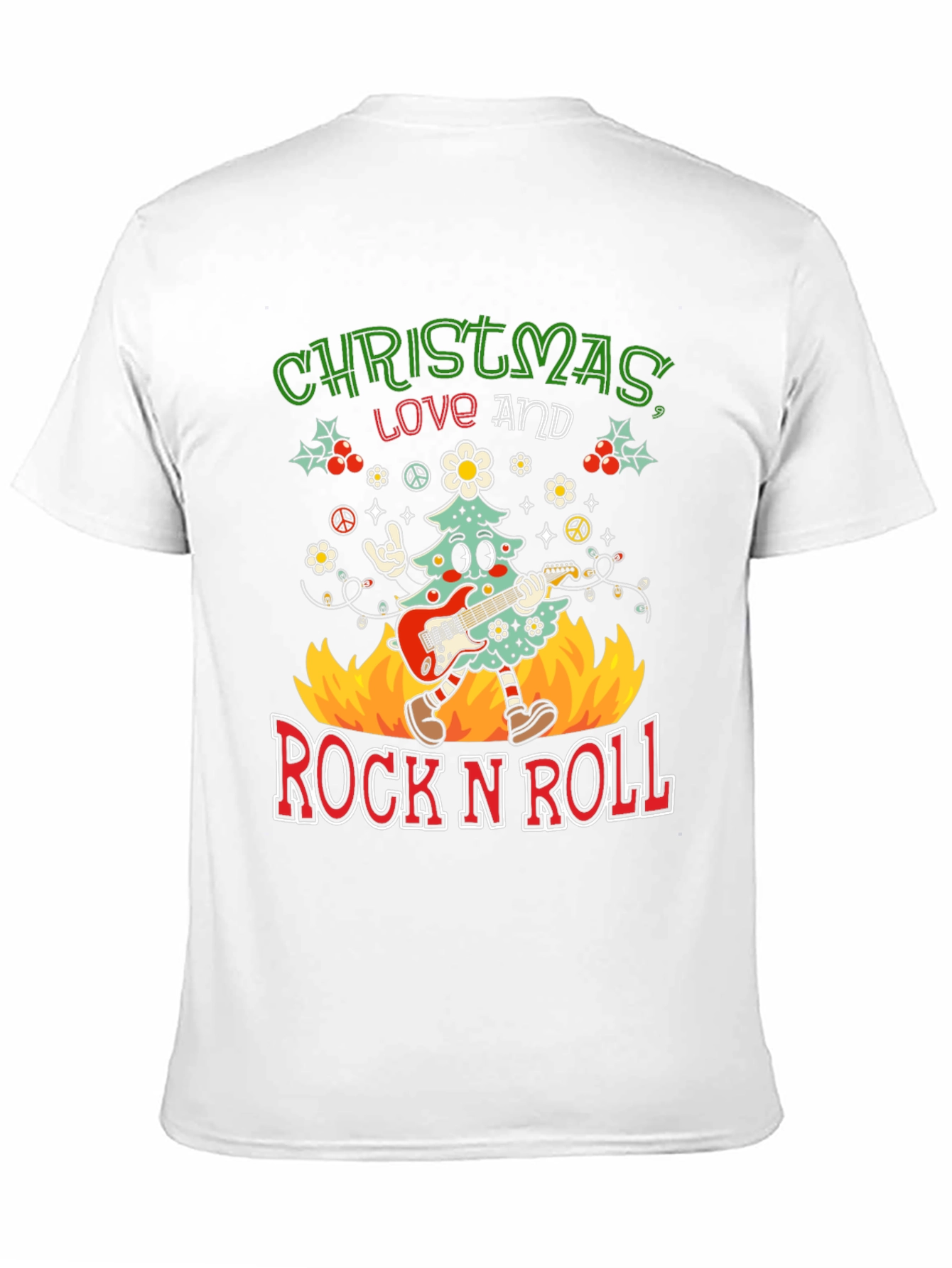 Christmas Love and Rock N Roll T-Shirt
