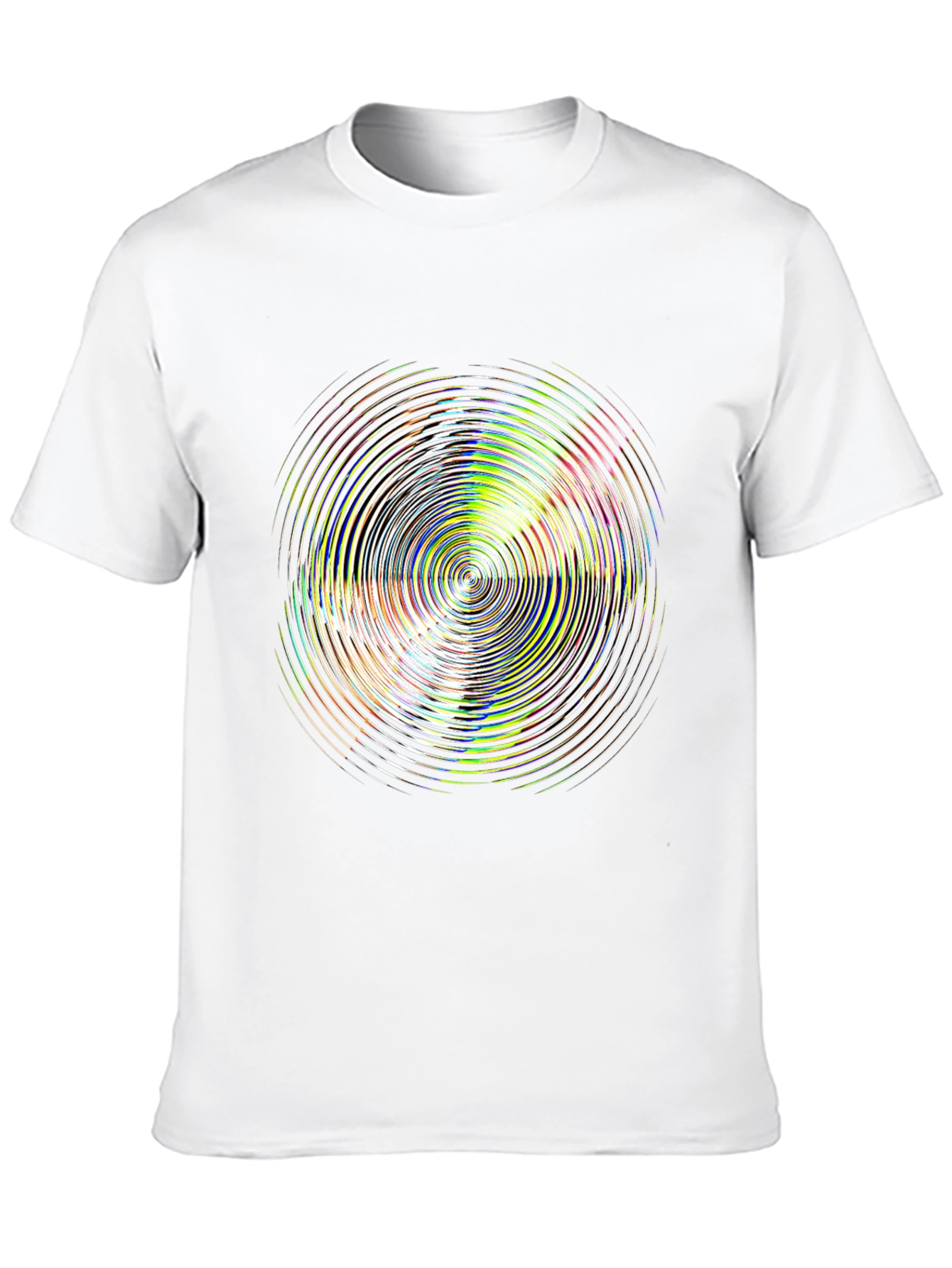 Abstract Circle Graphic Tee - Stylish Black T-Shirt