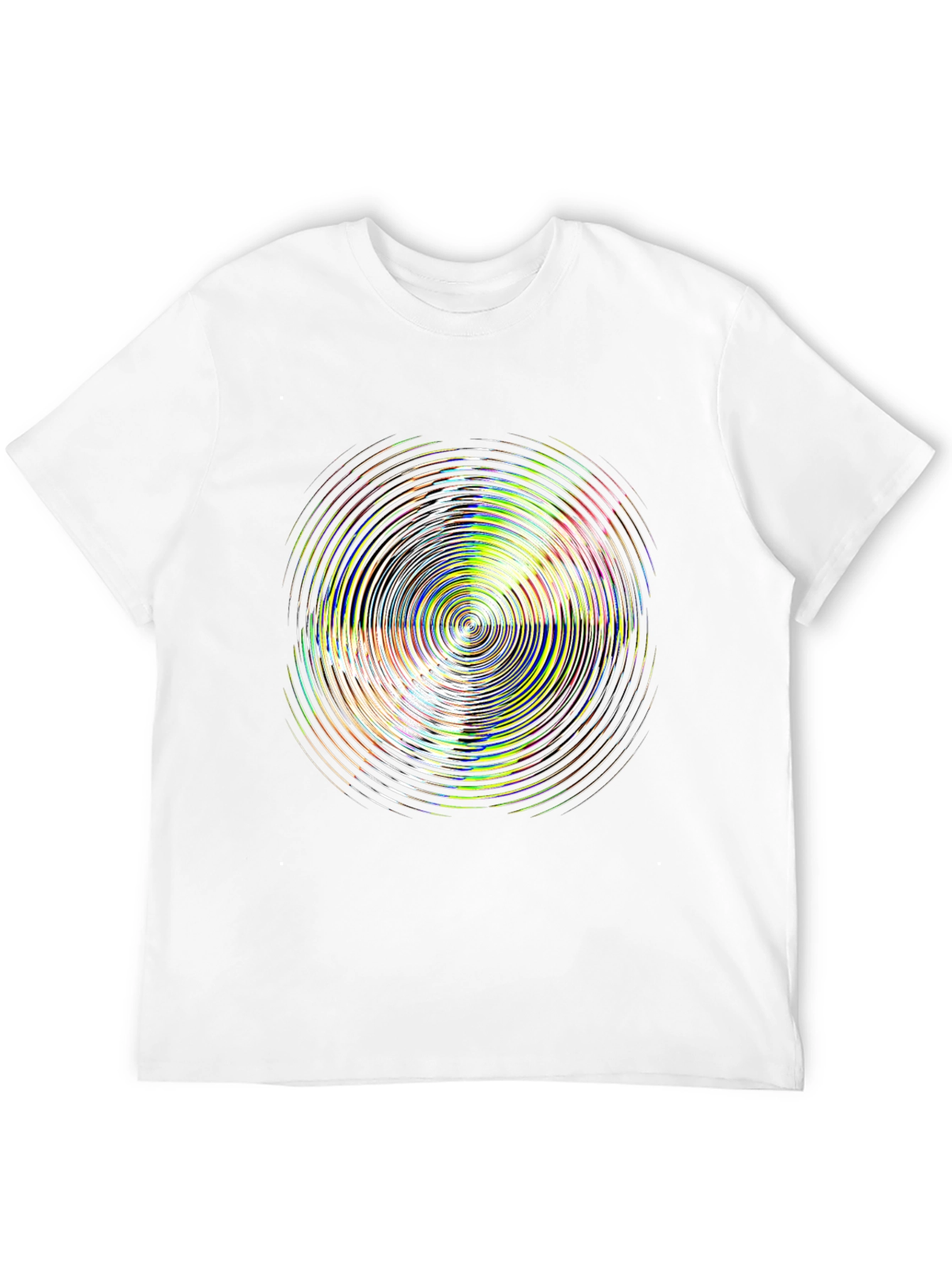 Abstract Circle Graphic Tee - Stylish Black T-Shirt